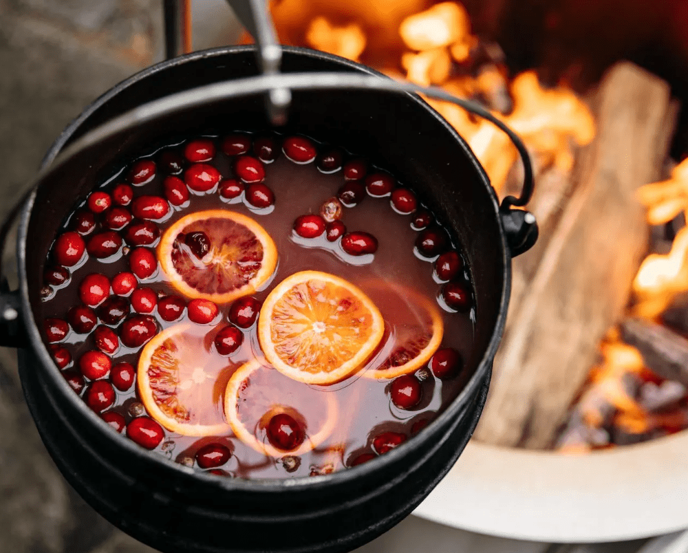 Mulled Cider made over a Breeo fire pit