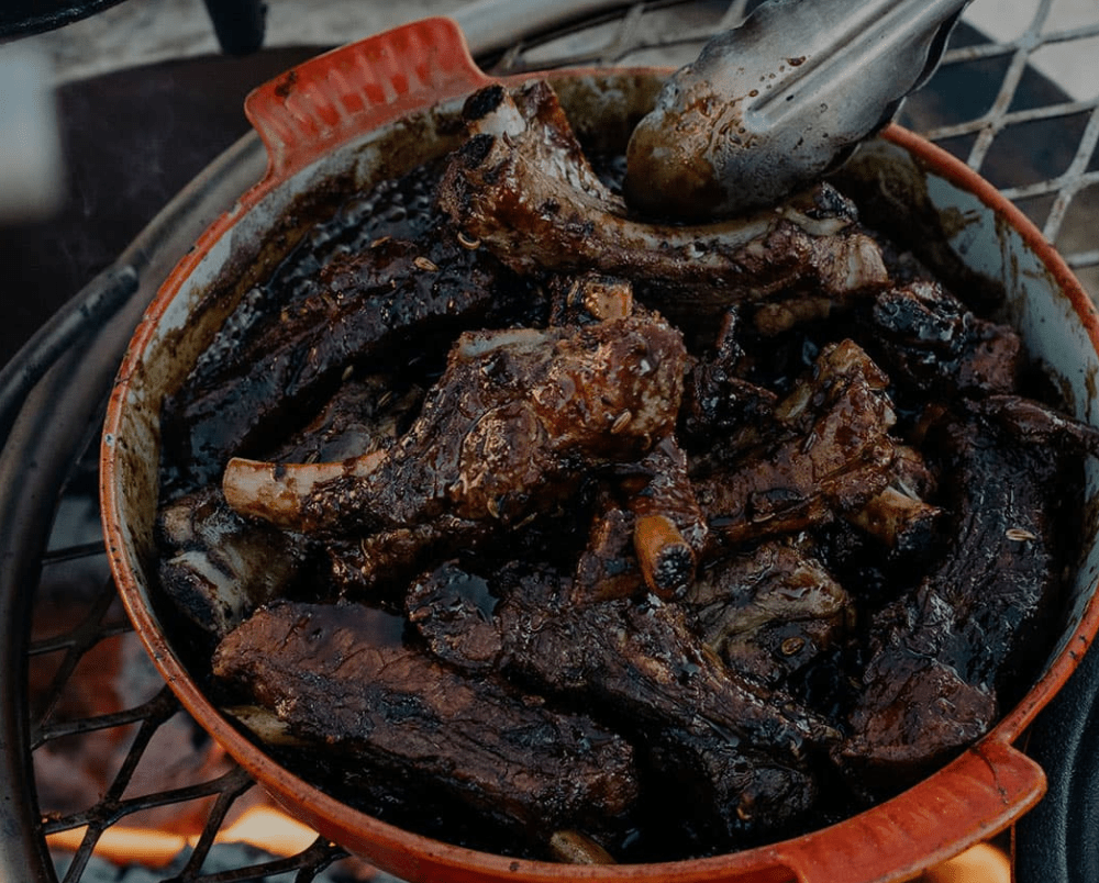 Confit Antelope Ribs with Sarah Glover cooked on a Breeo Outpost
