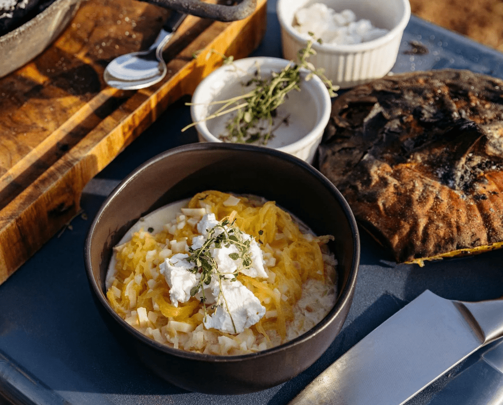 Pumpkin Soup in the Coals made on a Breeo fire pit
