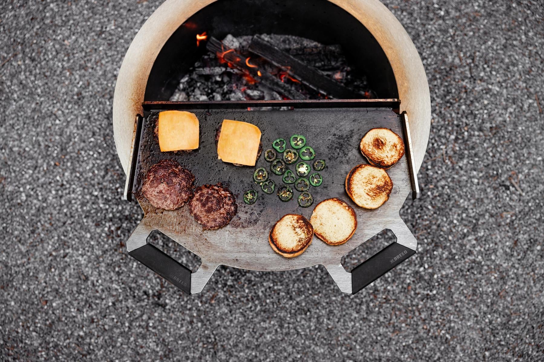 A flat top hero video demonstrating different use cases, sizes, specs and types of meals you can cook on it.