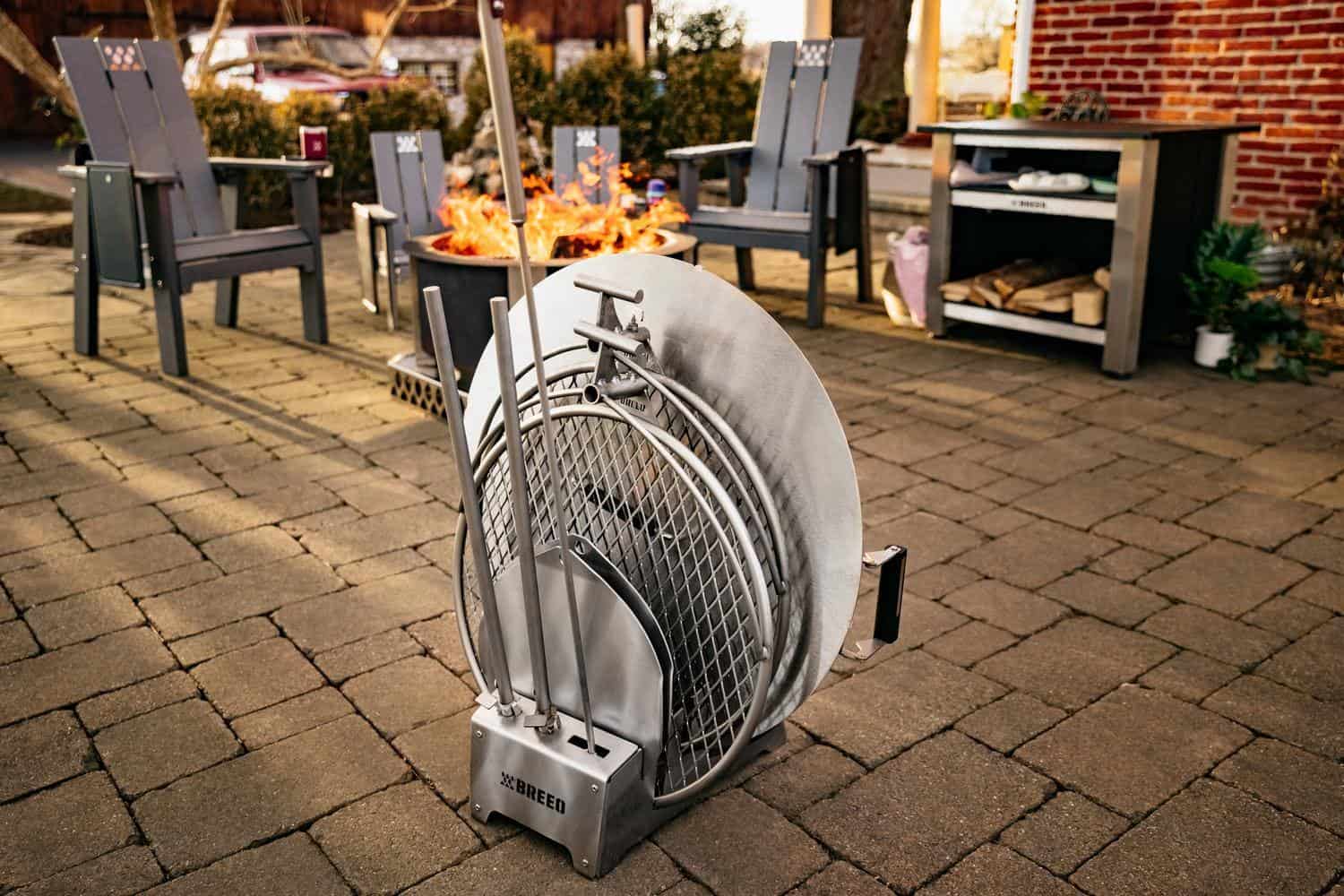 This is an image of the Breeo Accessory dock with firepit accessories