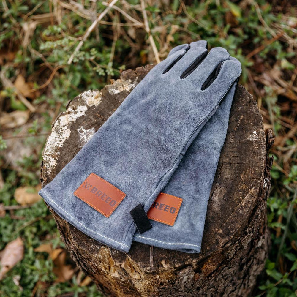 This is an image of the Breeo Leather Fire Gloves