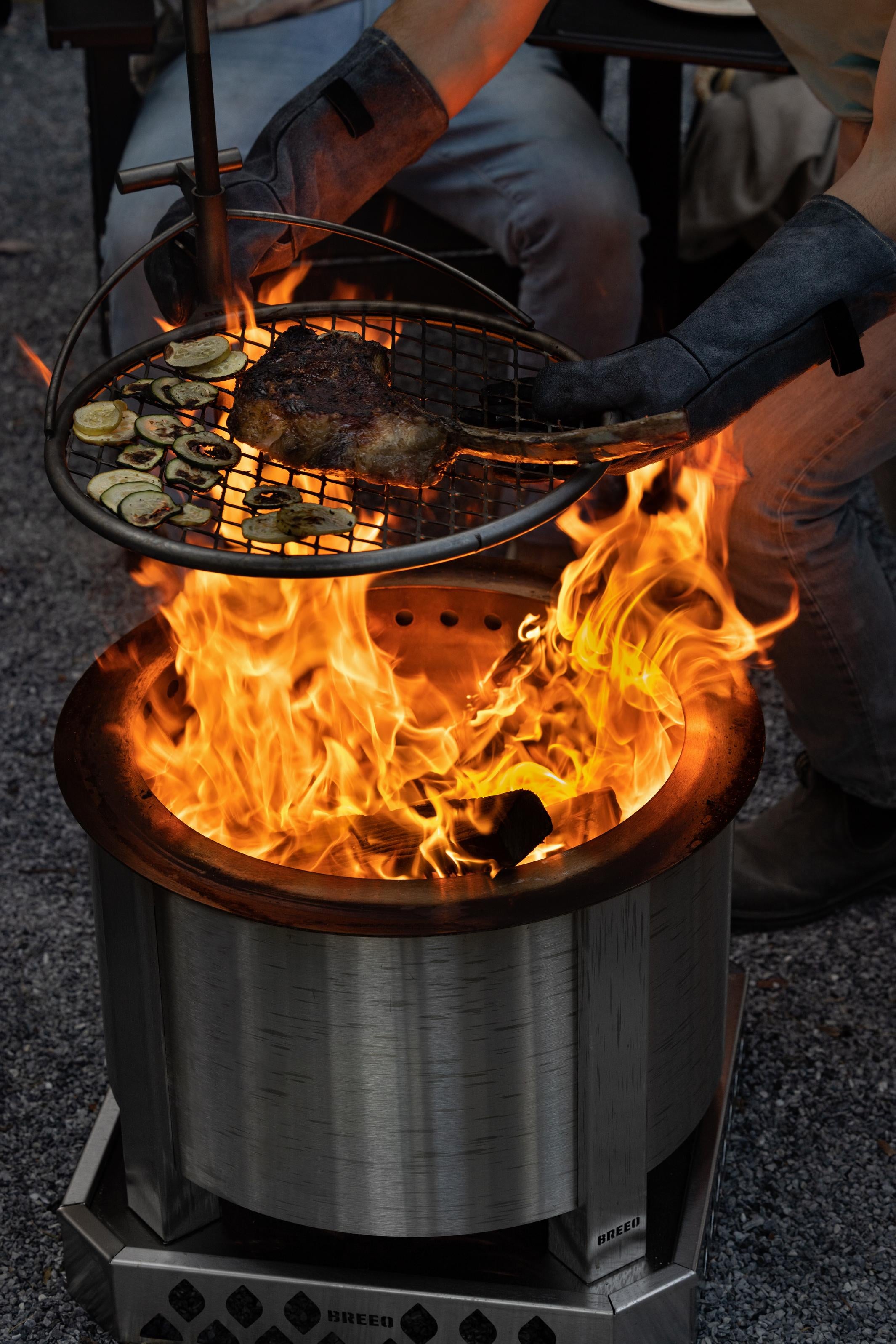 X19 with outpost used for grilling