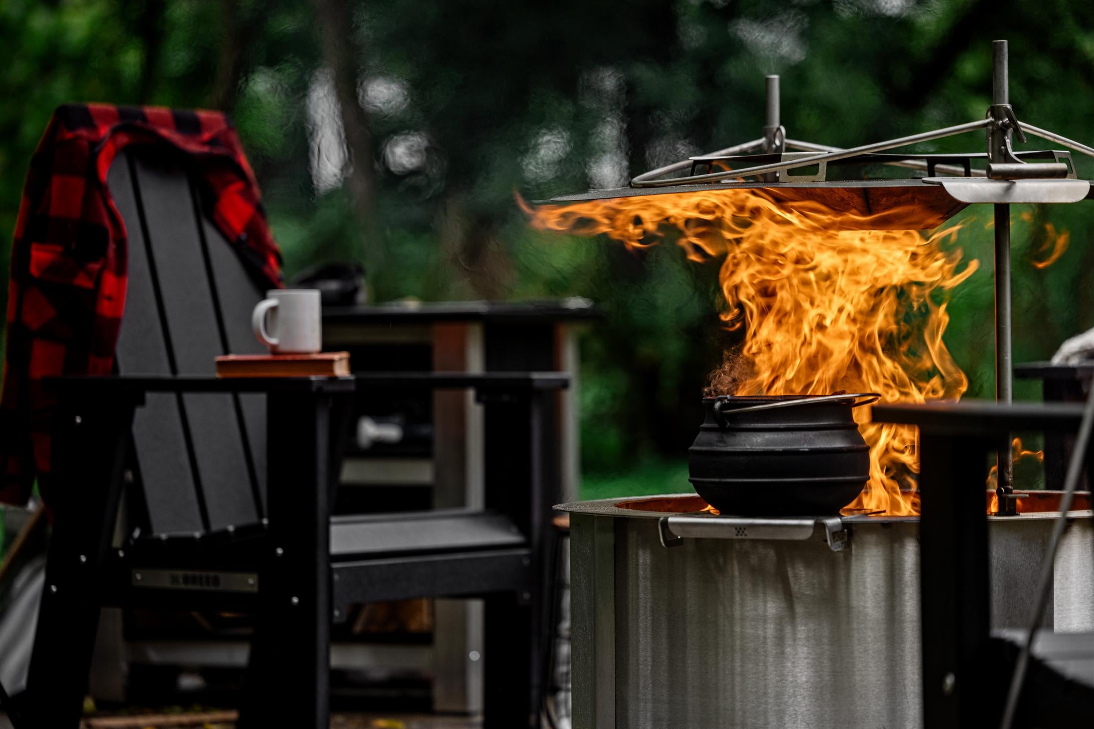 A Heat Deflector 30 on an X30 firepit