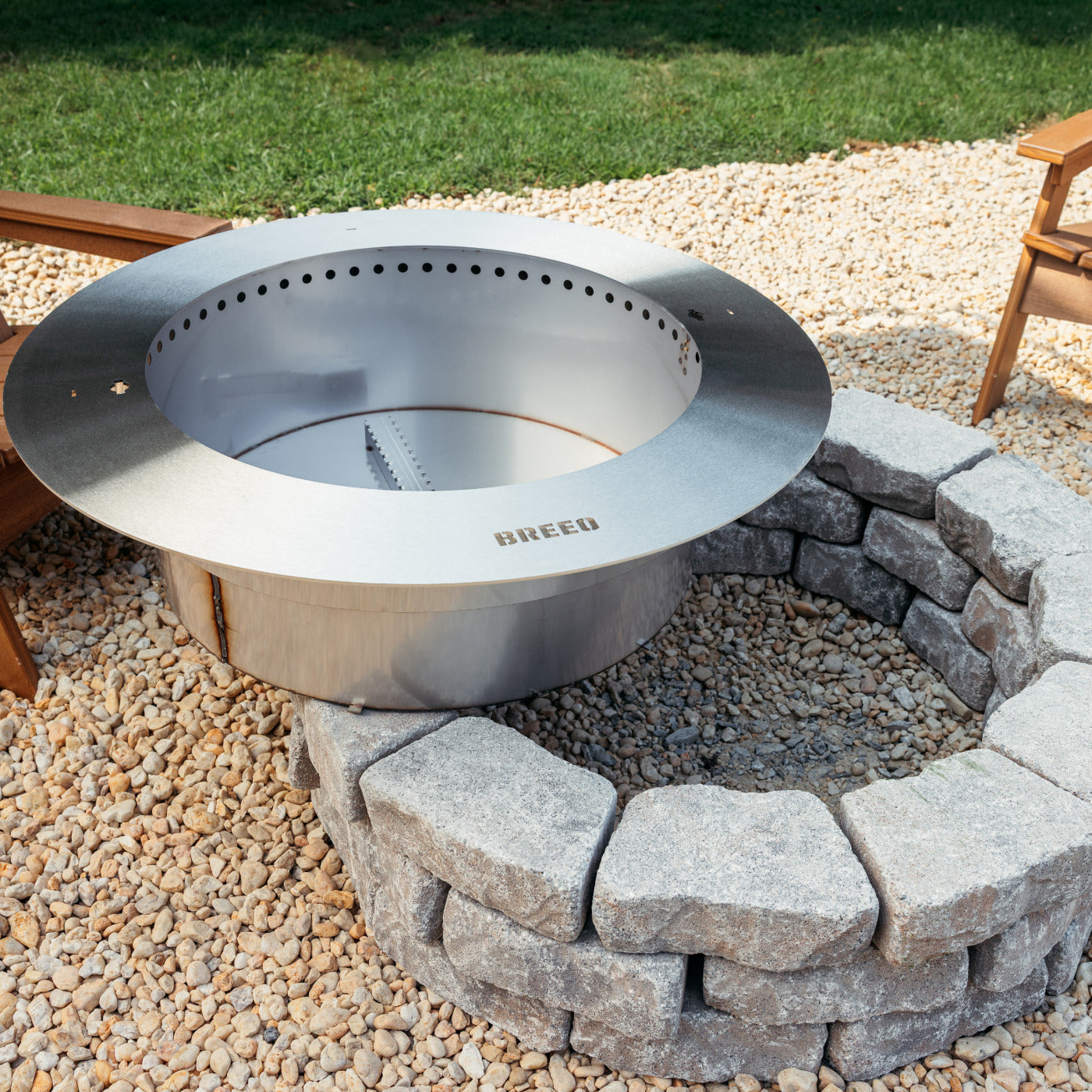 Zentro Stainless Steel Smokeless Fire Pit Insert
