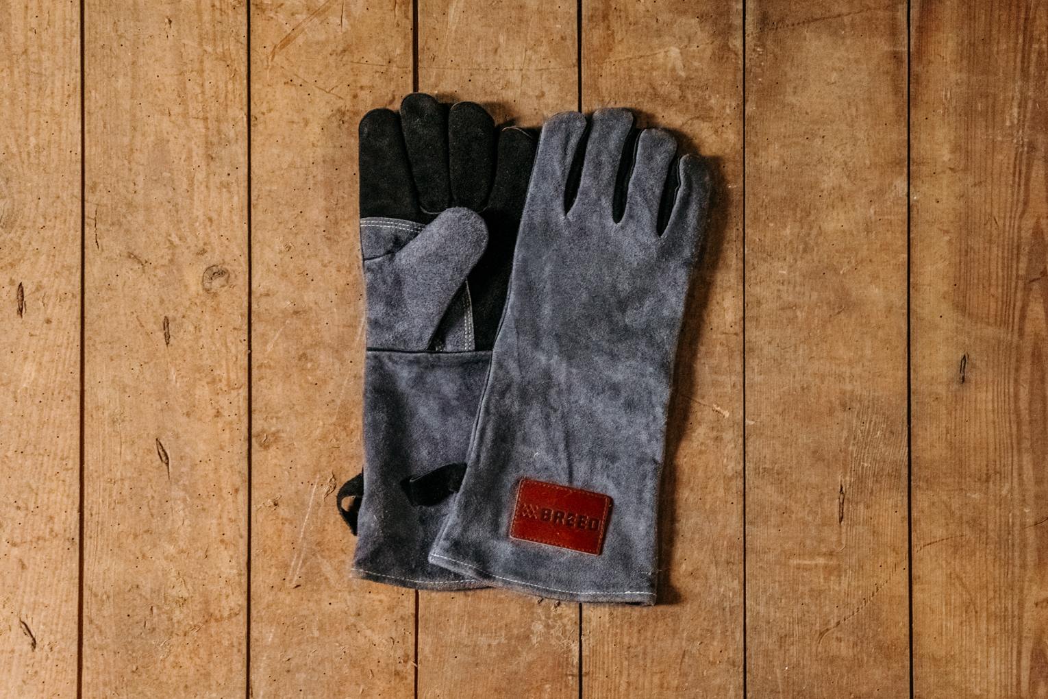 This is an image of the Breeo Leather Fire Gloves