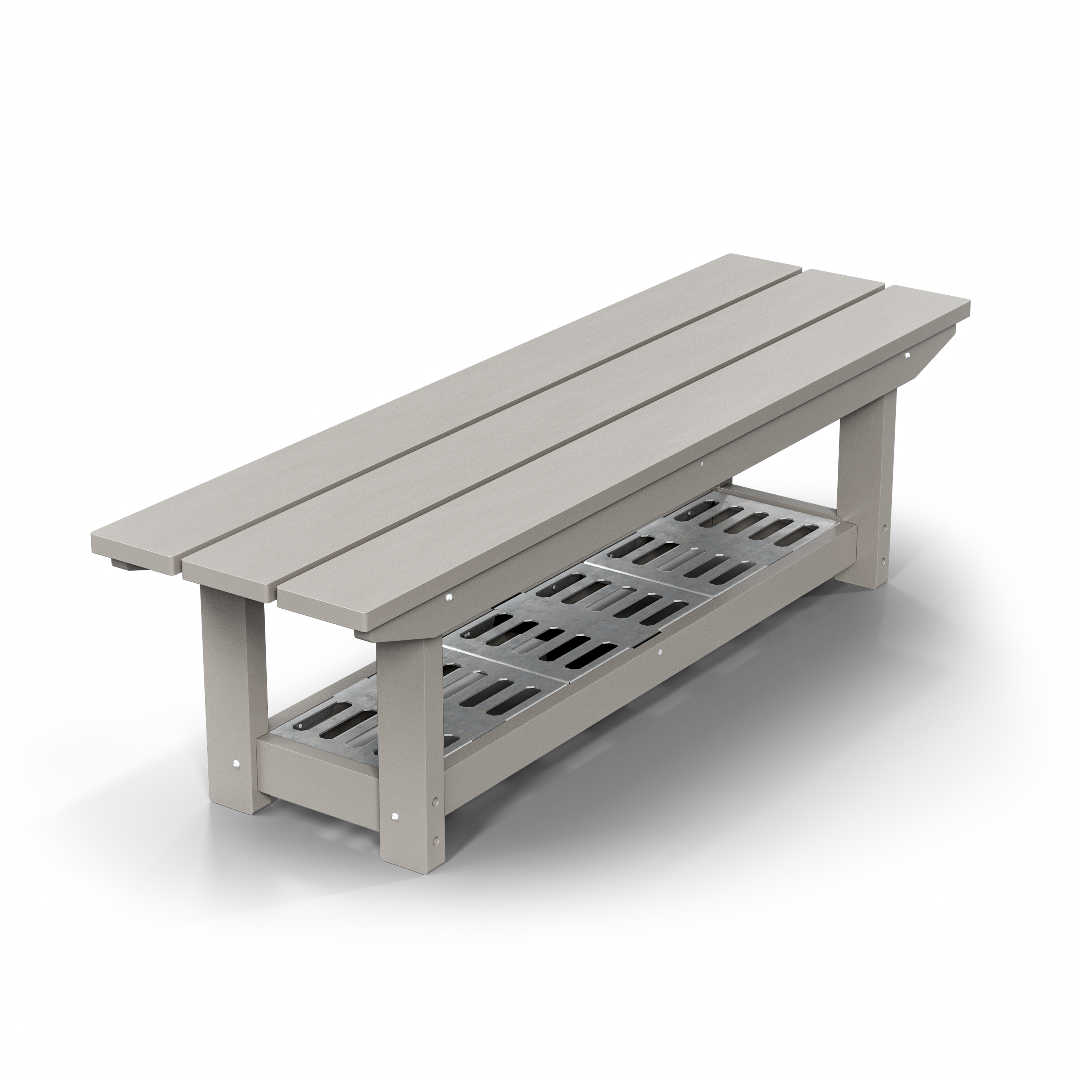 Coastal Gray Bench Shadow