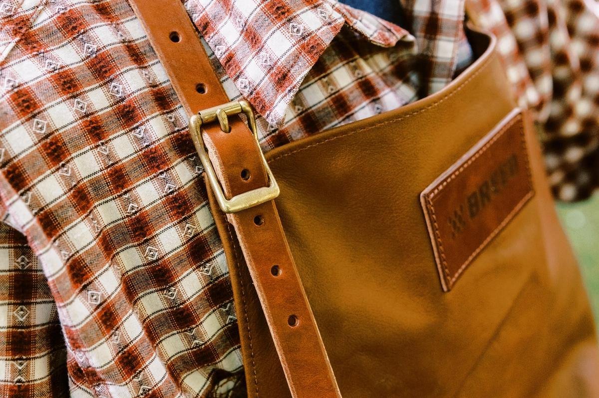This is an image of the leather strap on the Breeo Leather Grilling Apron
