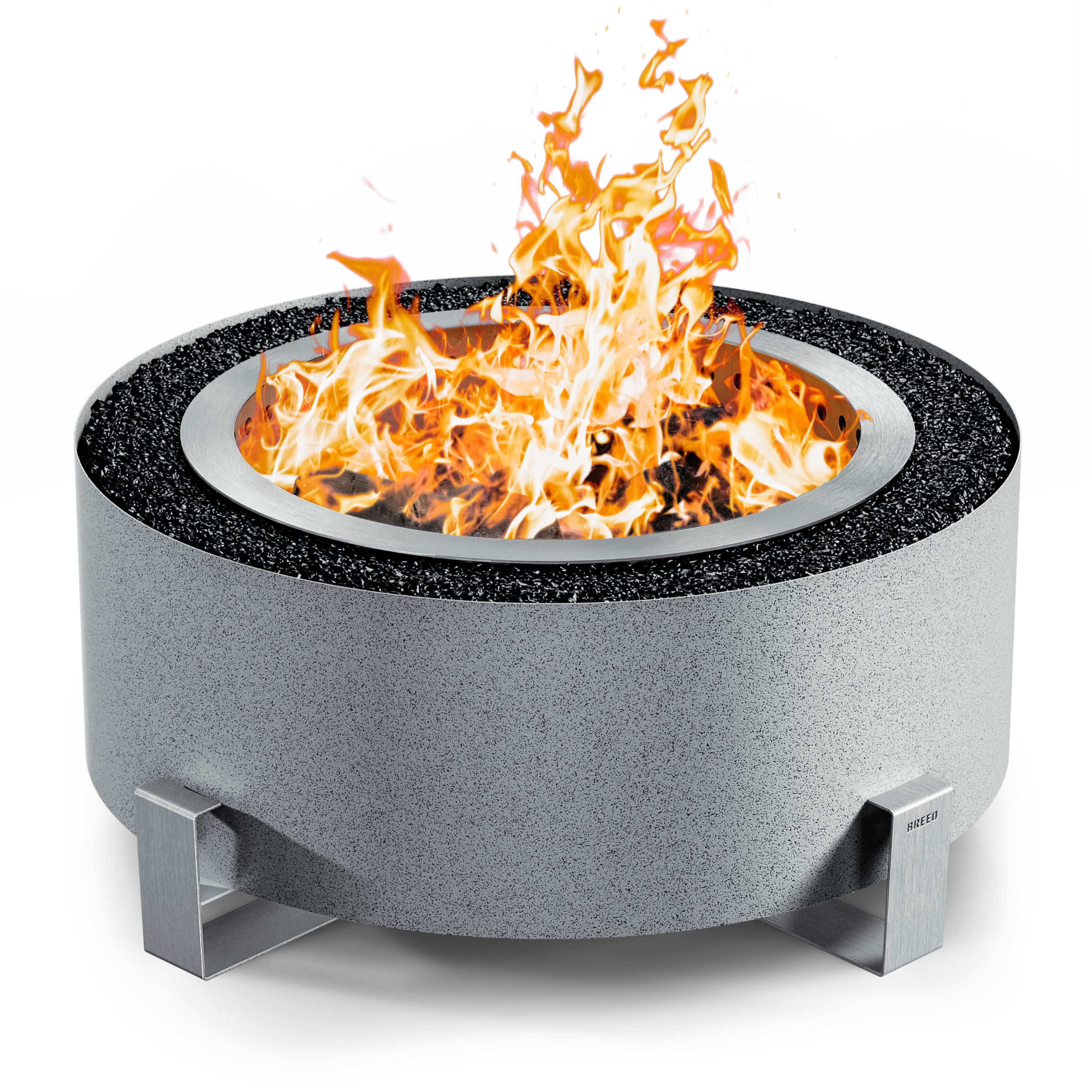Luxeve Silver Vein Black Rocks Fire