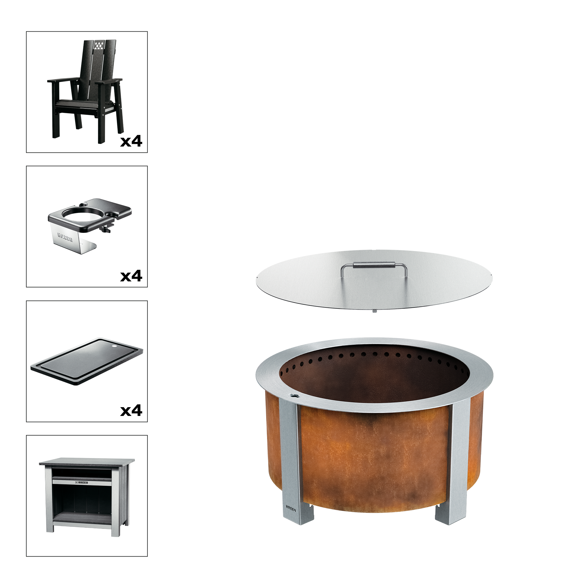 Patio Bundle X24 Corten Black