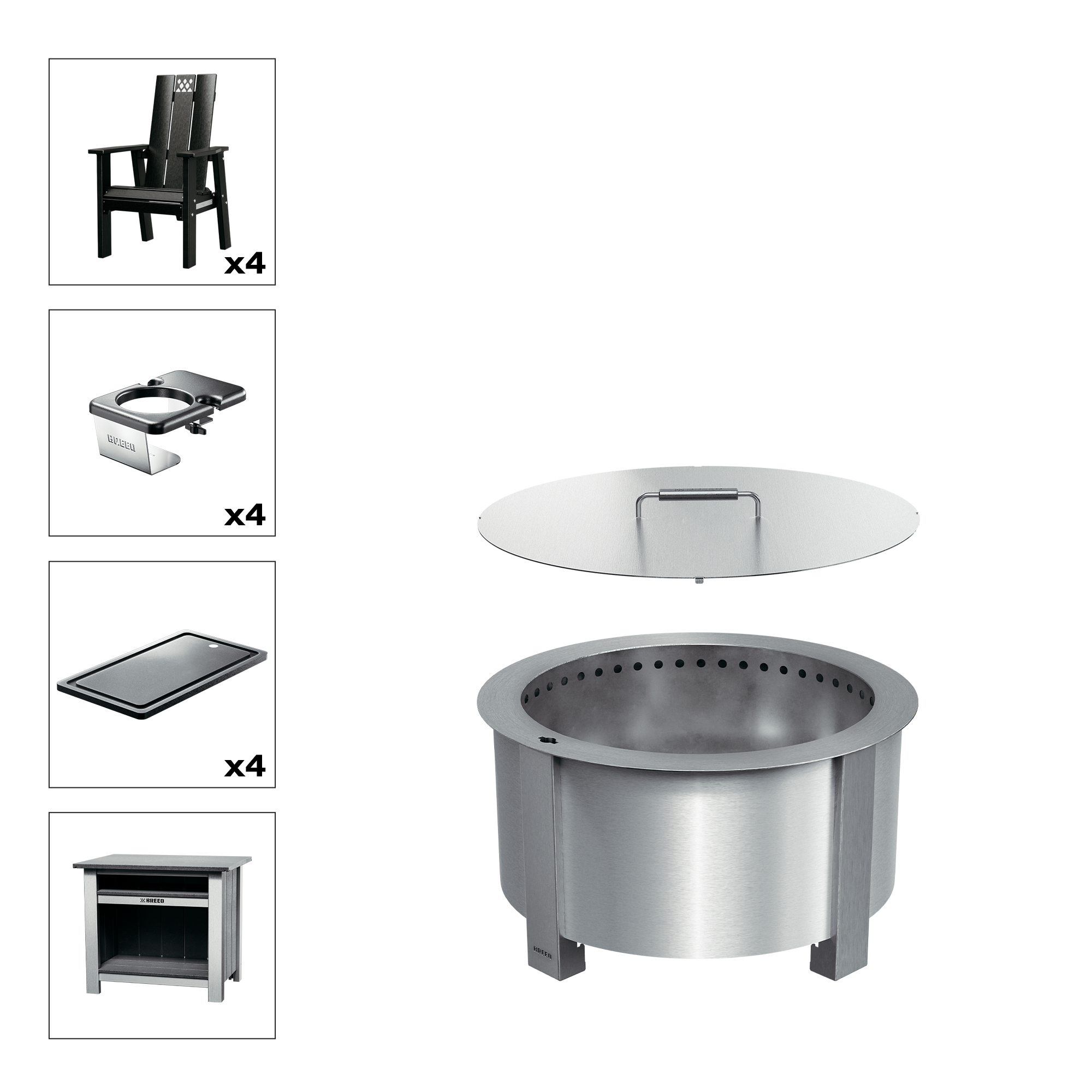 Patio Bundle X24 Stainless Black