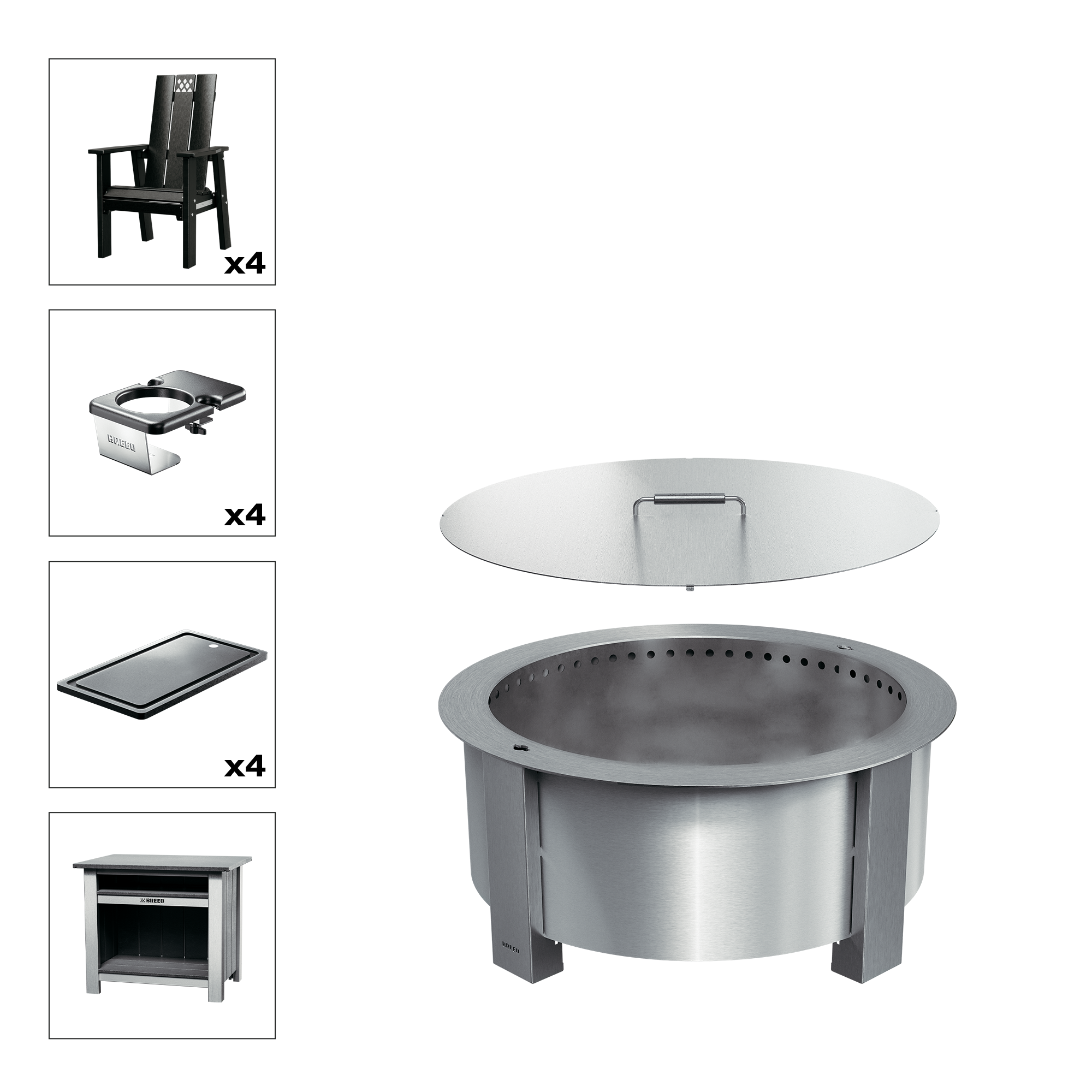 Patio Bundle X30 Stainless Black