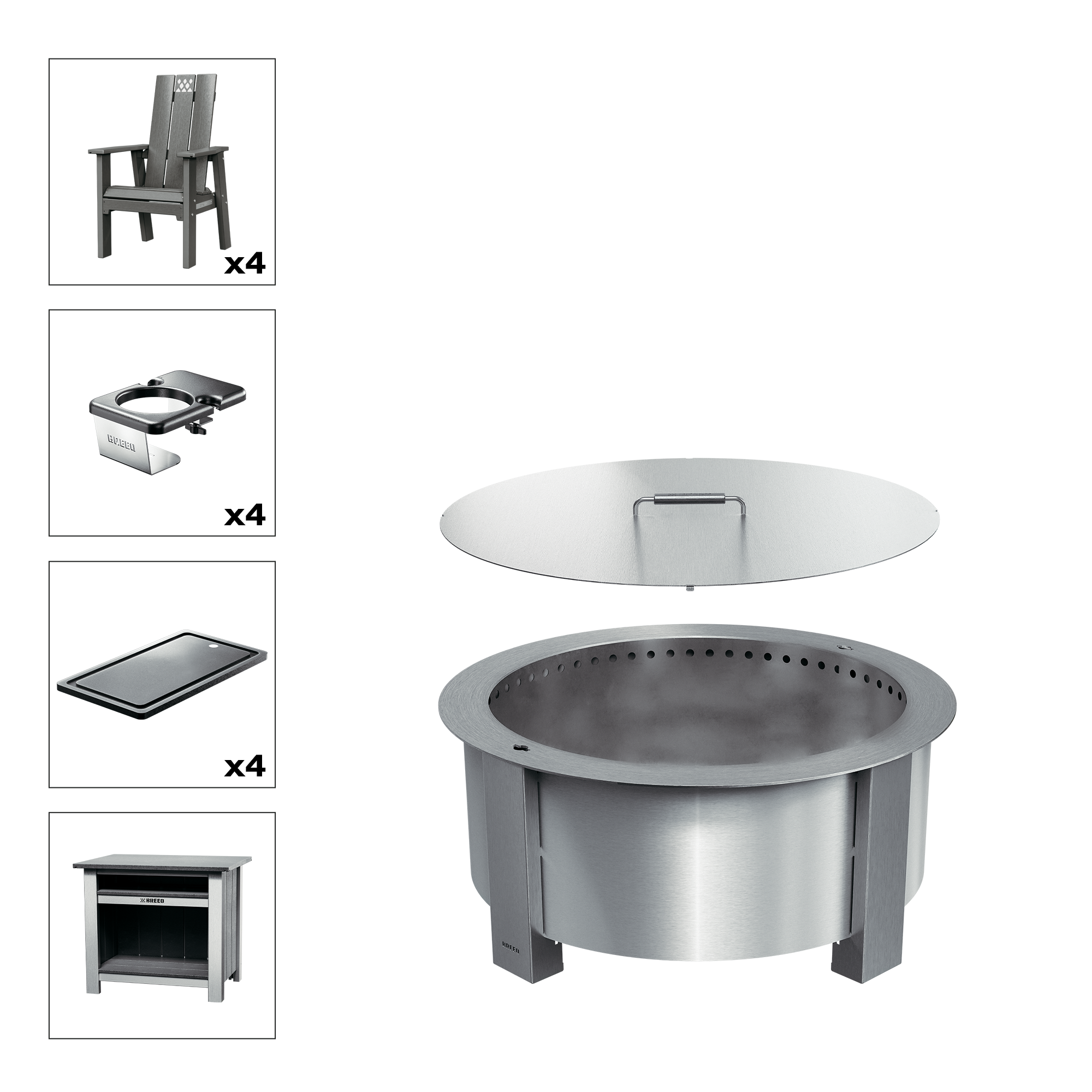 Patio Bundle X30 Stainless Gray