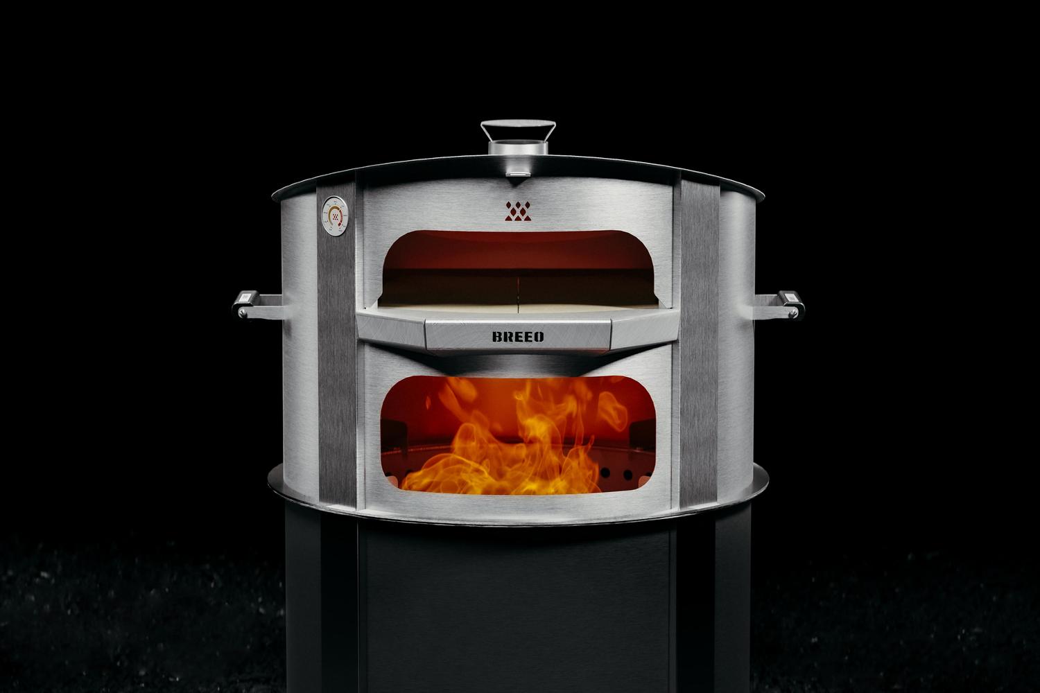 This is an image of a Breeo Stainless Pizza Oven