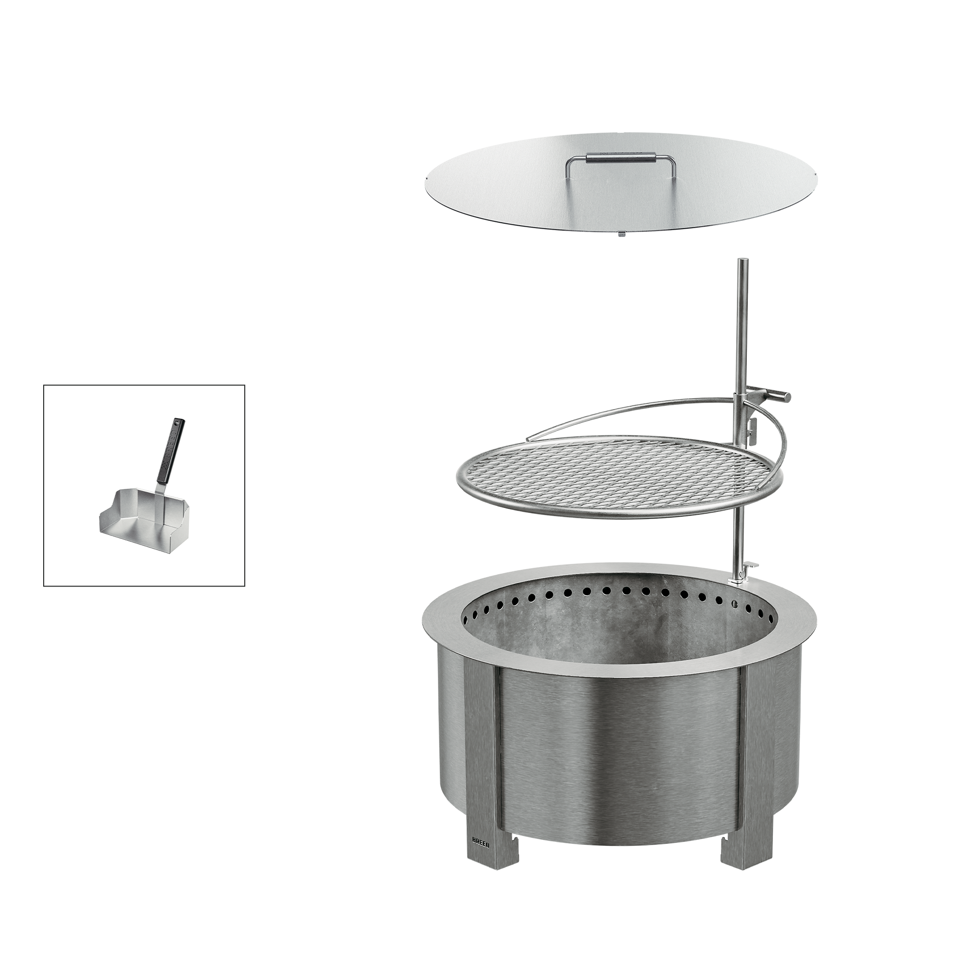 Smokeless Fire Pit Grilling Bundle X24 Stainless