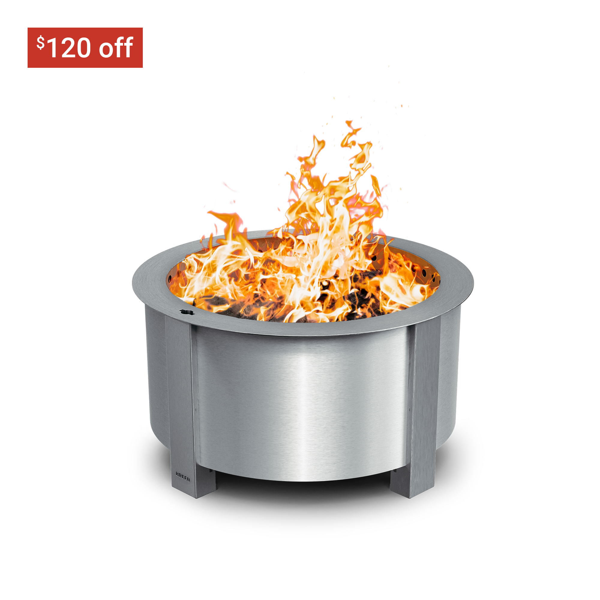 X Series 24 Fire Pit Stainless Fire wShadow 120 off