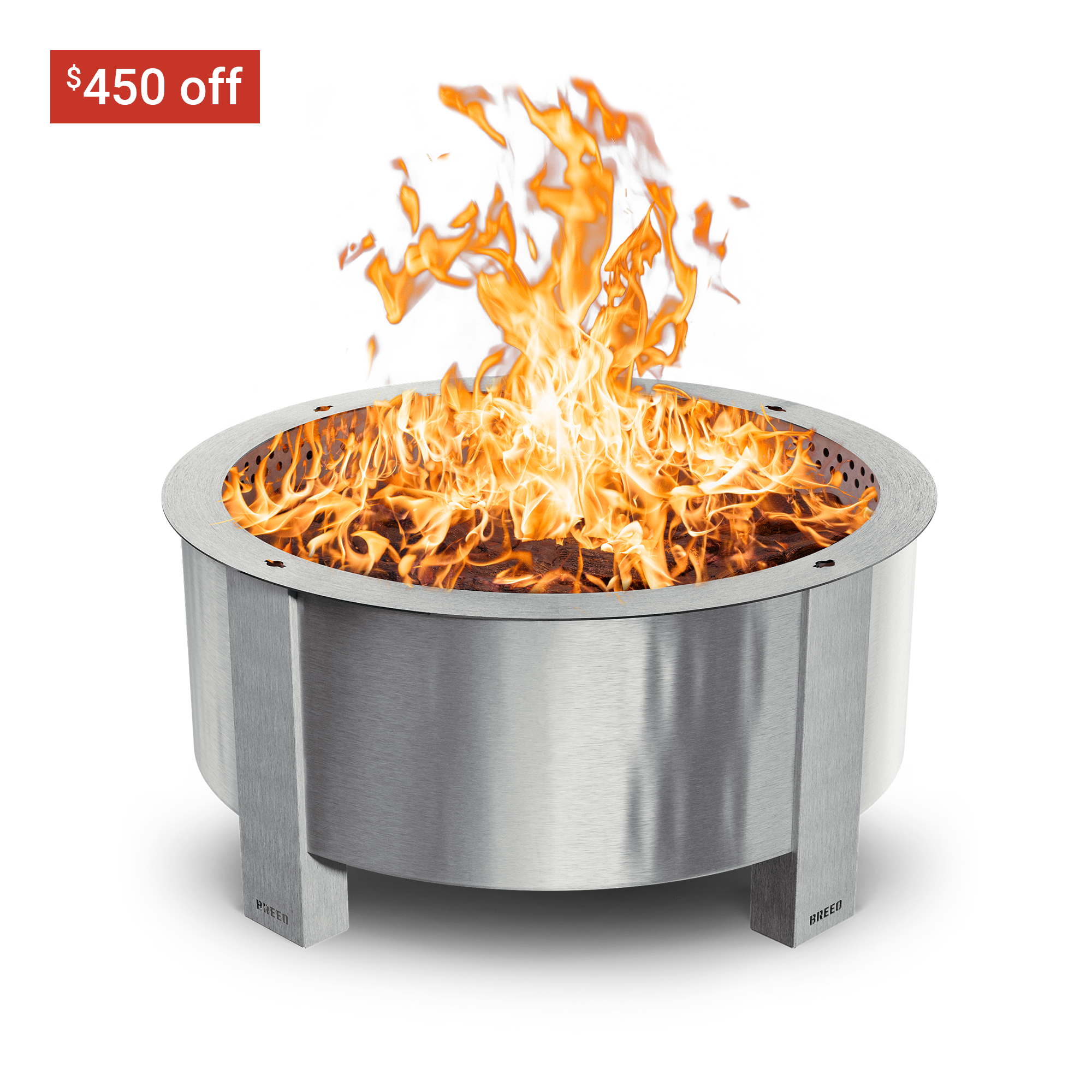 X Series 42 Fire Pit Stainless Fire wShadow 450 off