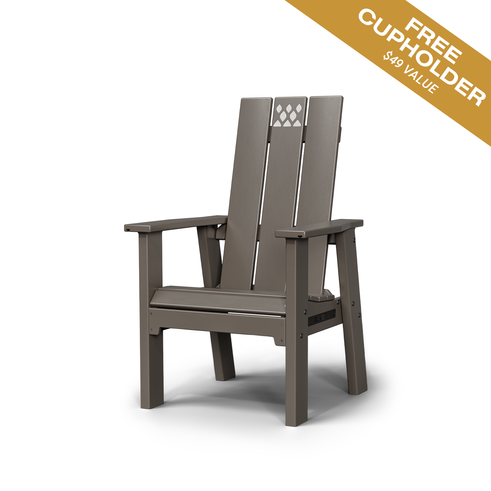 X Series Chair Coastal Gray Free Cupholder