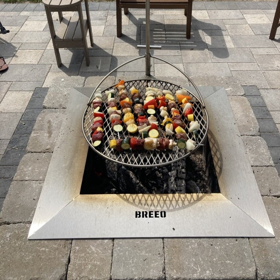 Zentro Stainless Steel Firepit with Outpost