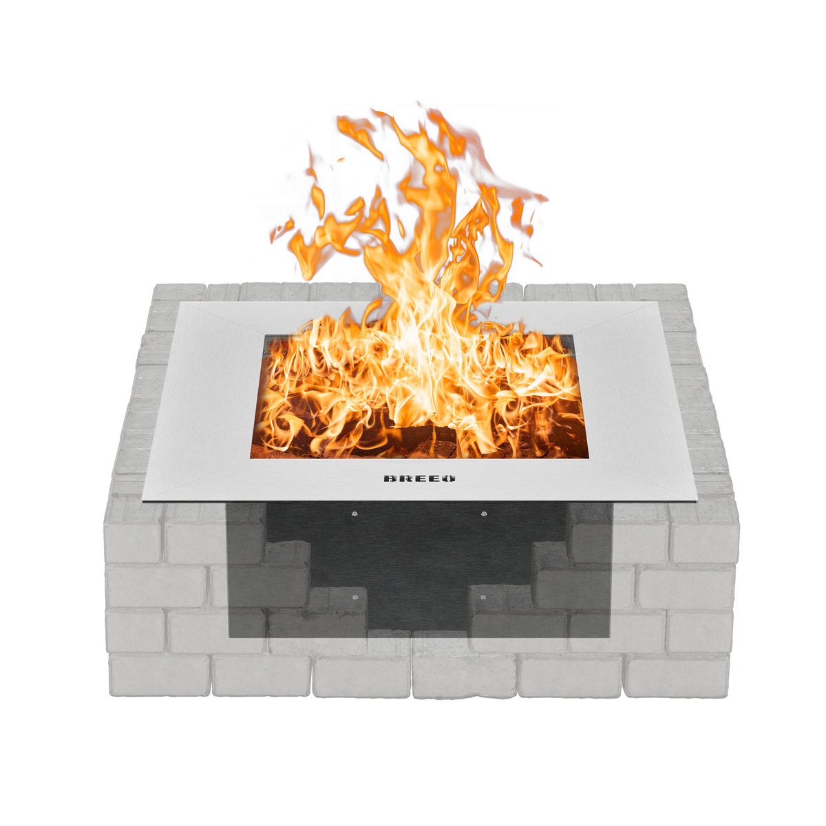 Zentro Stainless Steel Smokeless Fire Pit Insert