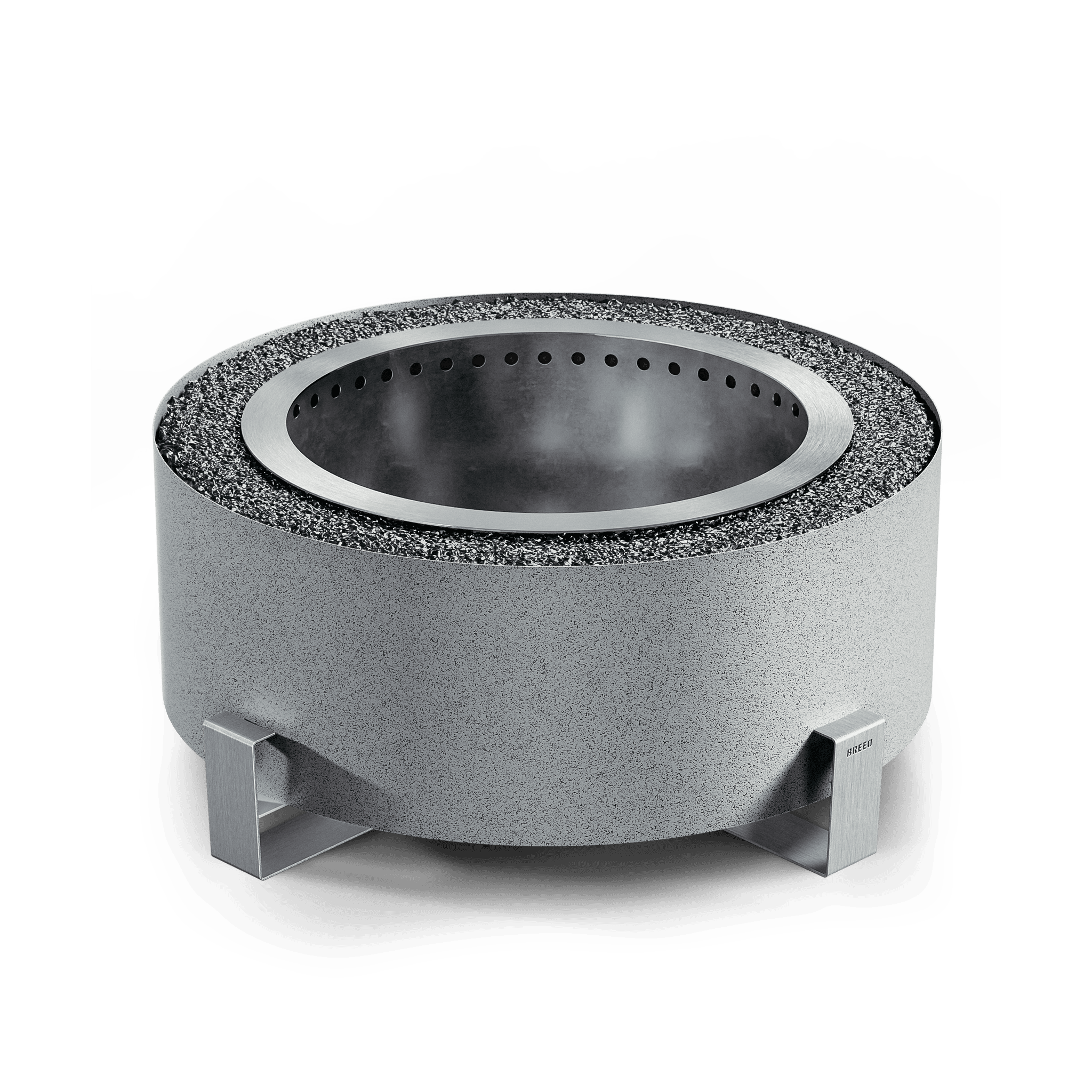 Breeo Luxeve - Silver Vein with gray glass