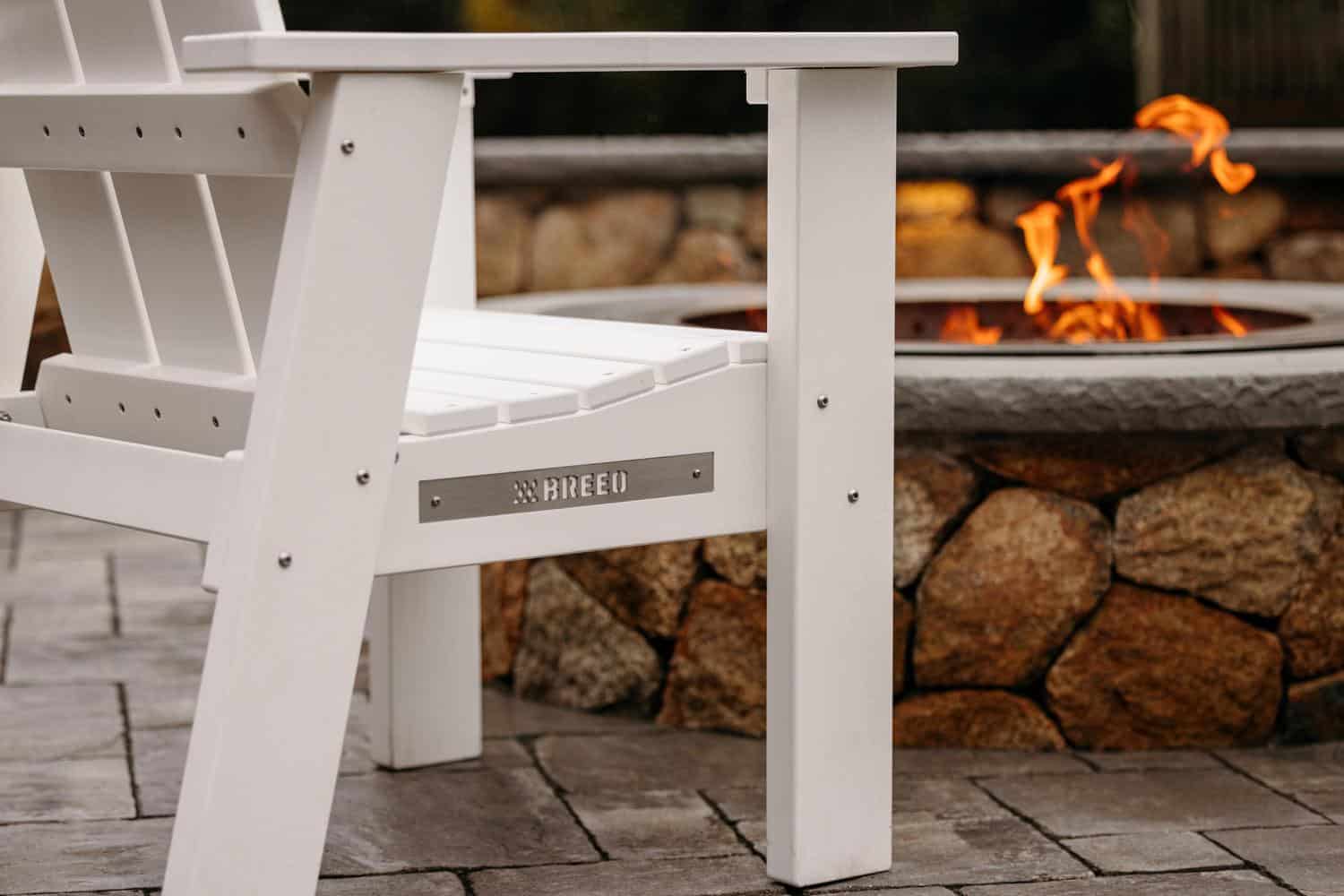 This is an image of the stainless detail on a white X Series Chair