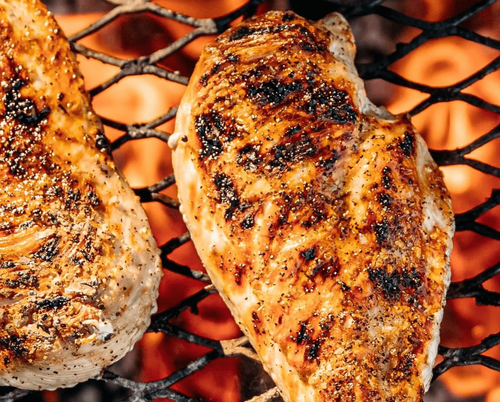 Grilled Chicked cooked on a Breeo with an Outpost Grill