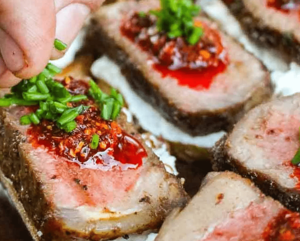Grilled Steak Crostini with Derek Wolf cooked on a Breeo fire pit