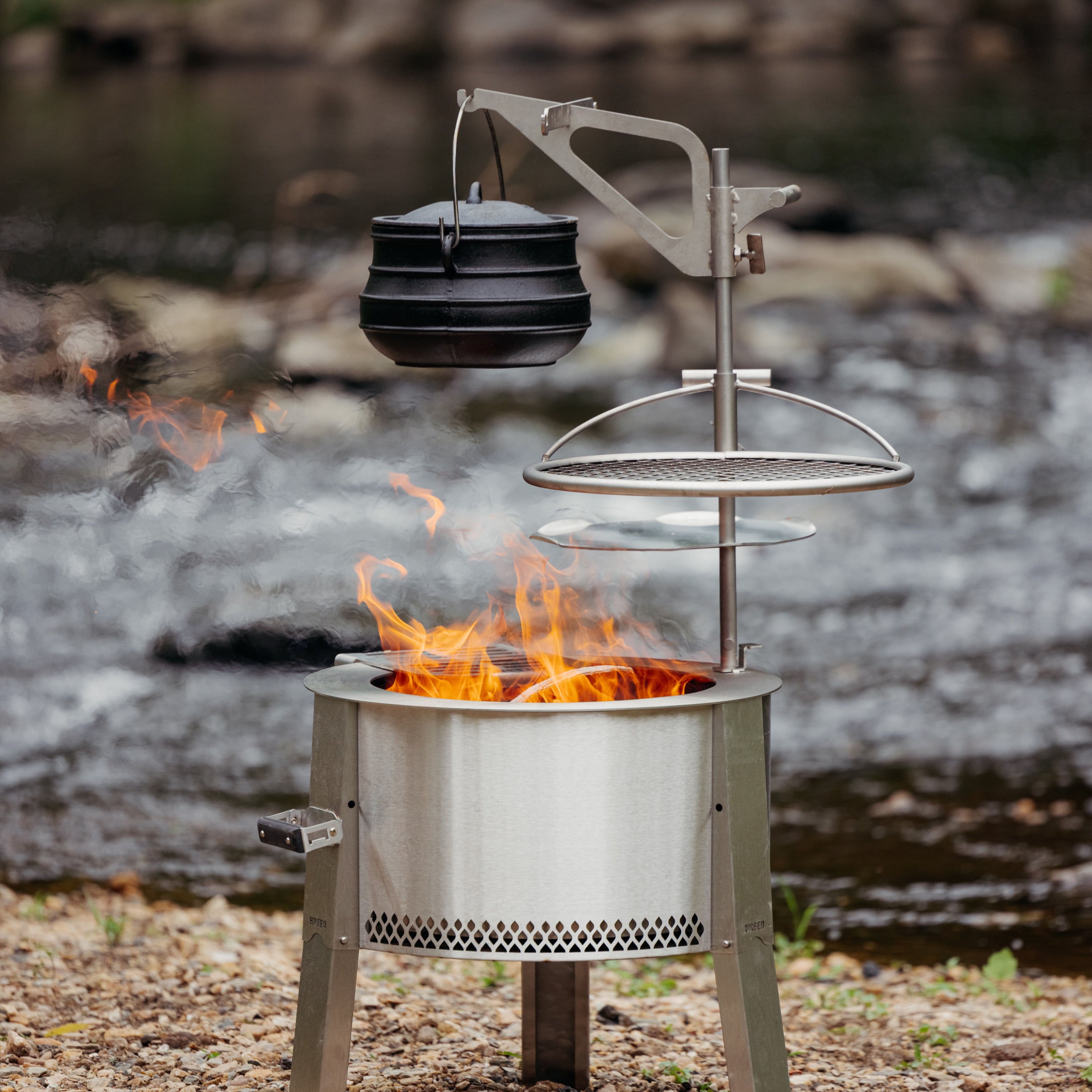 cast iron outdoor cooking kettles Helikon Camp Kettle Grey Stew and Bake Over the Fire The savory flavors of campfire cooking are practically irresistible Lehman's Campfire Cooking Kettle Pot