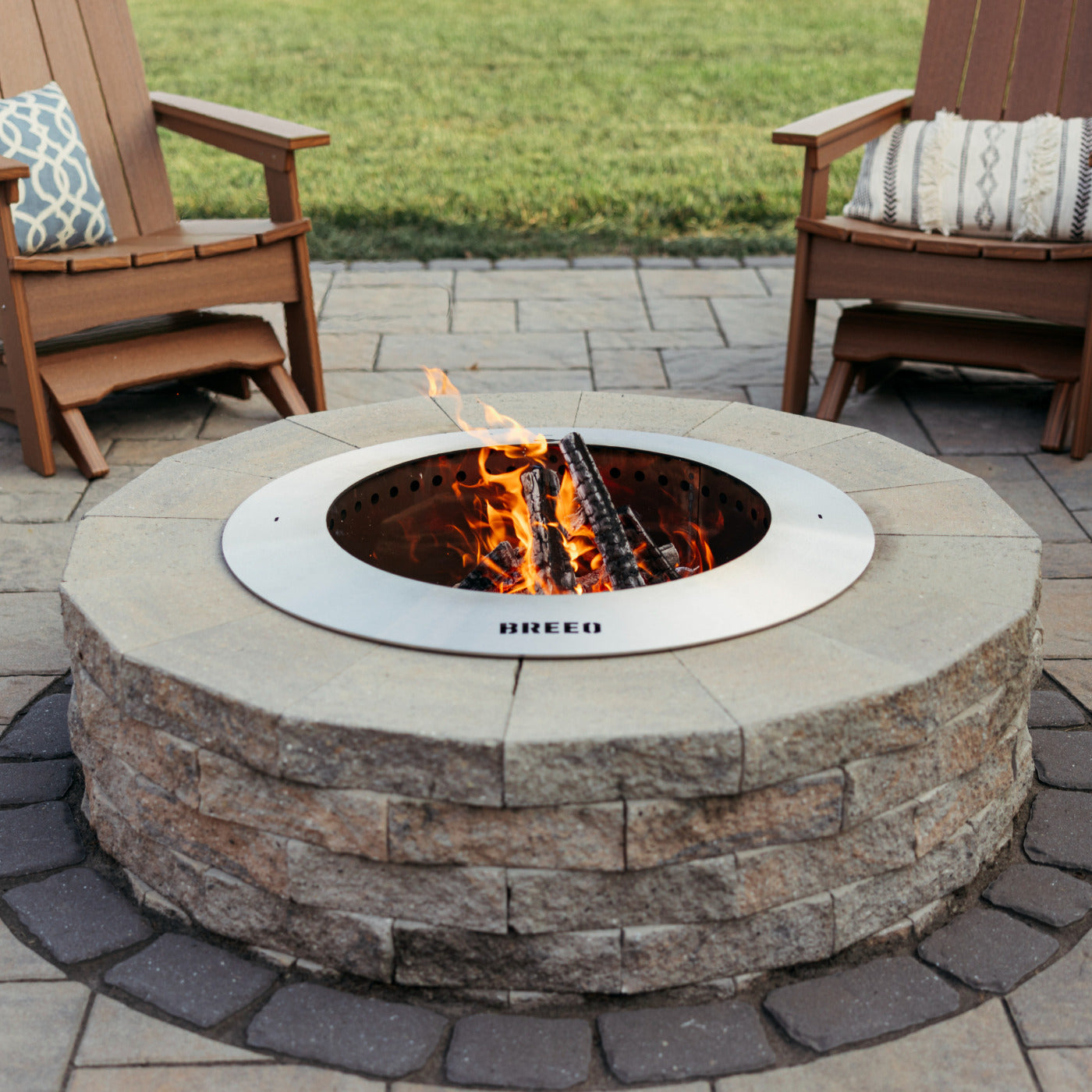 Zentro Stainless Steel Smokeless Fire Pit Insert