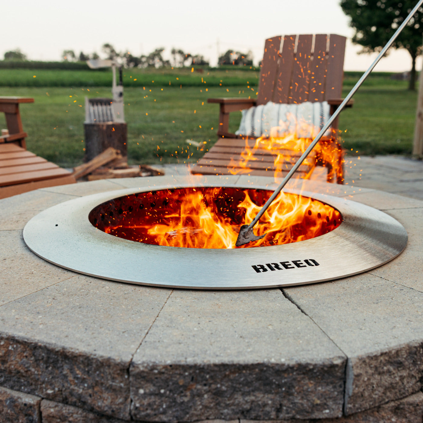 Zentro Stainless Steel Smokeless Fire Pit Insert