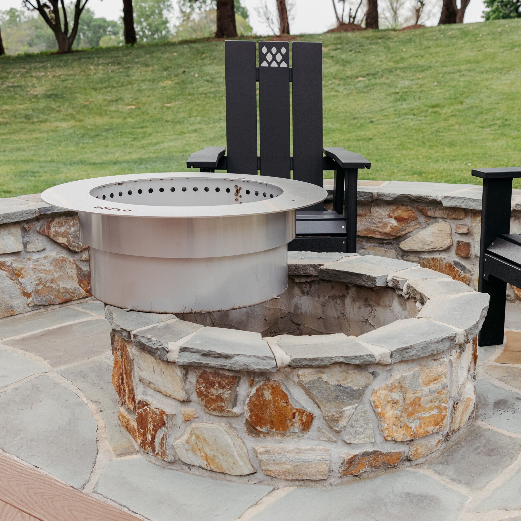 Zentro Stainless Steel Smokeless Fire Pit Insert