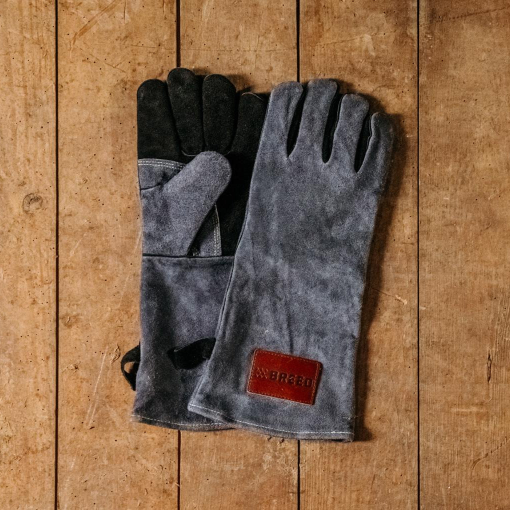 This is an image of the Breeo Leather Fire Gloves