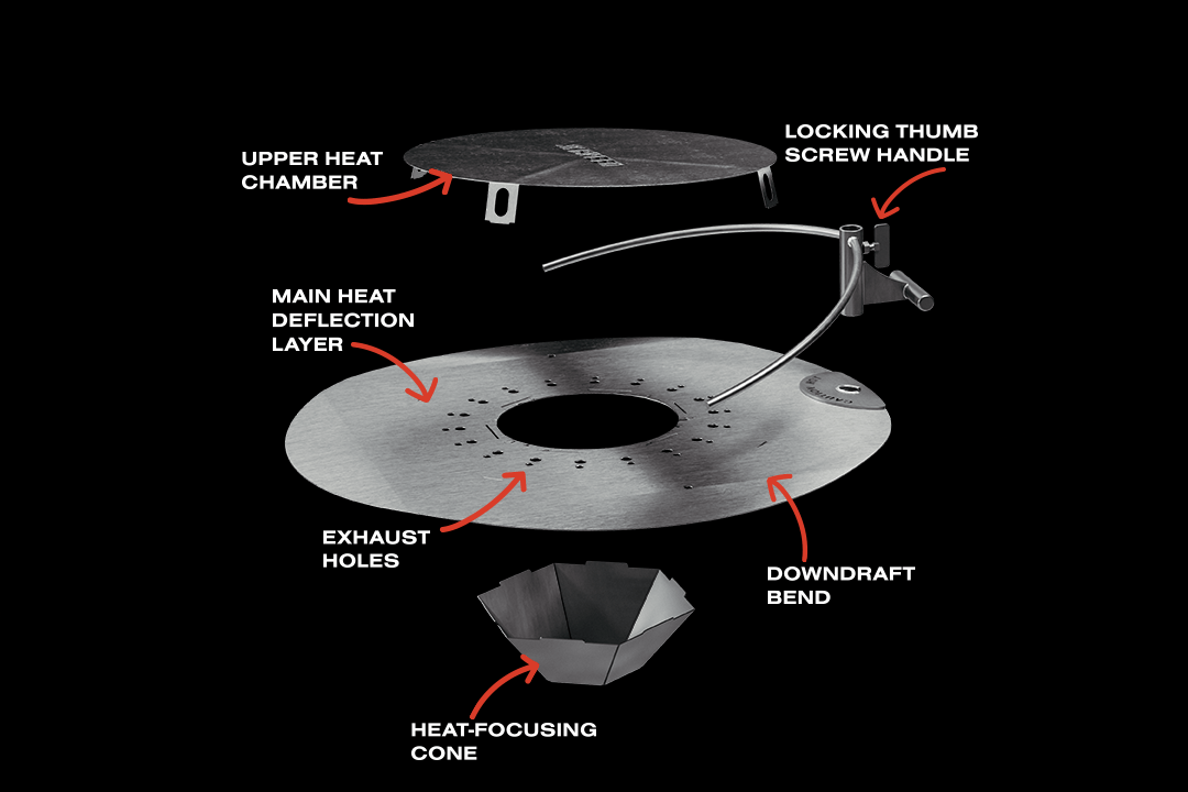 Heat Deflector with feature callouts