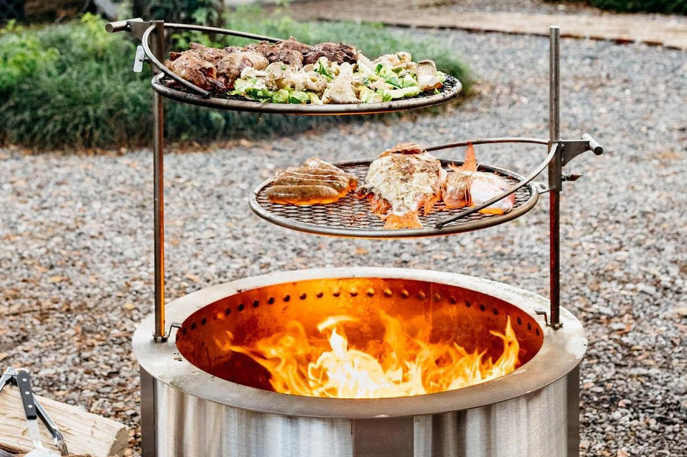 Breeo X Series 30 Smokeless Fire Pit with Outpost Grill
