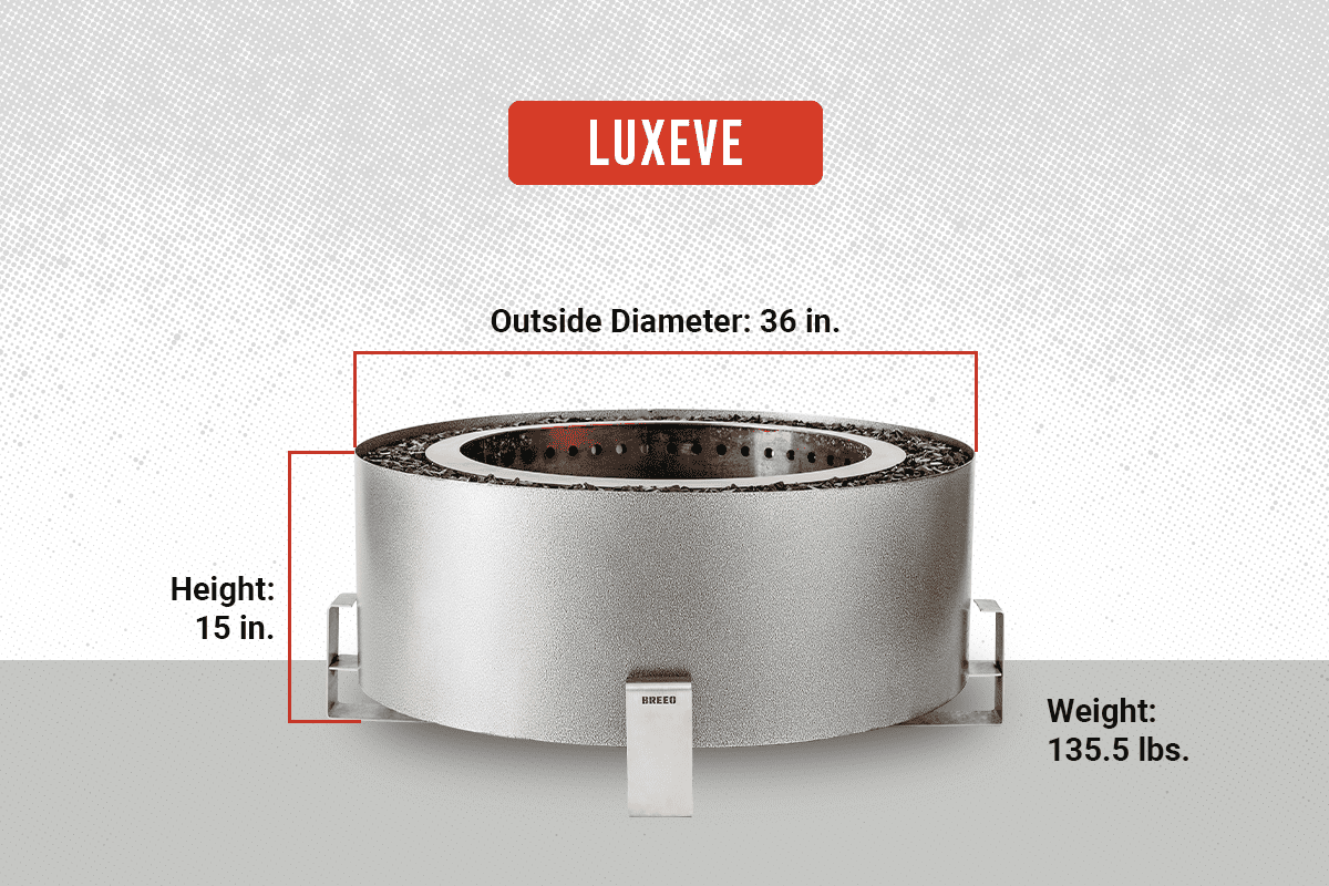 Breeo Luxeve with dimensions