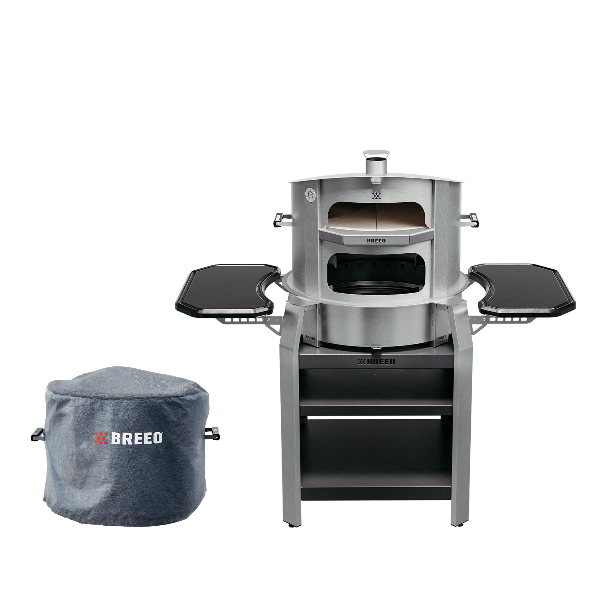 Live-Fire Grill Pizza Oven Bundle Stainless