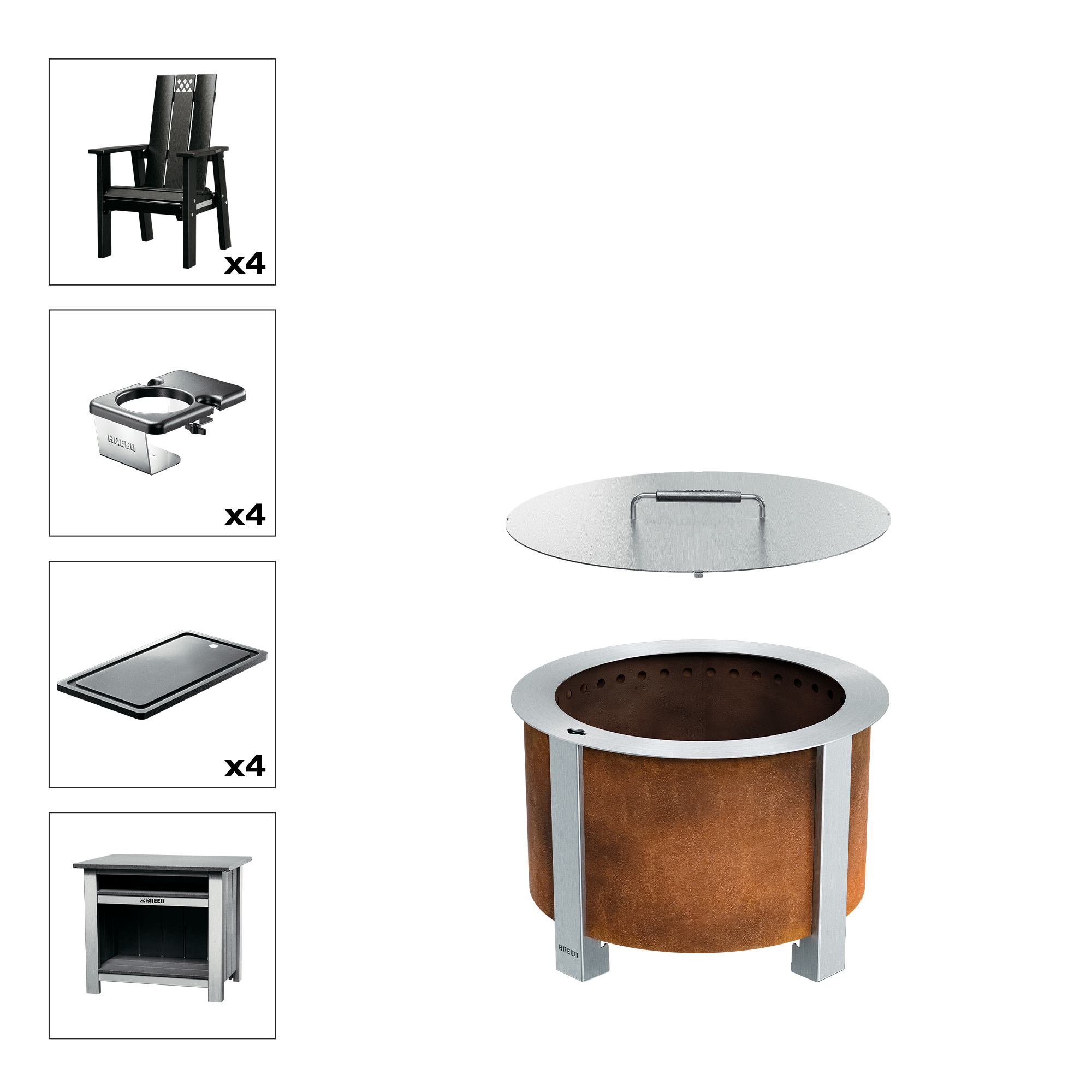 Patio Bundle X19 Corten Black