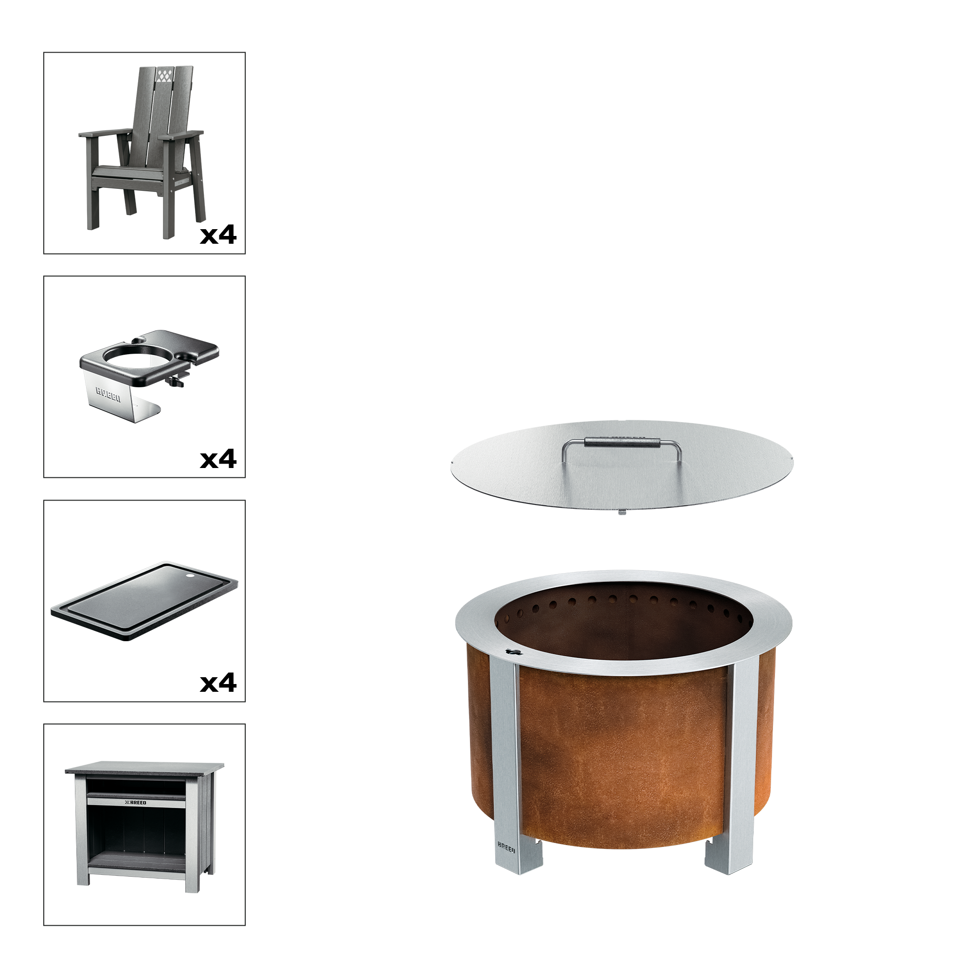 Patio Bundle X19 Corten Gray