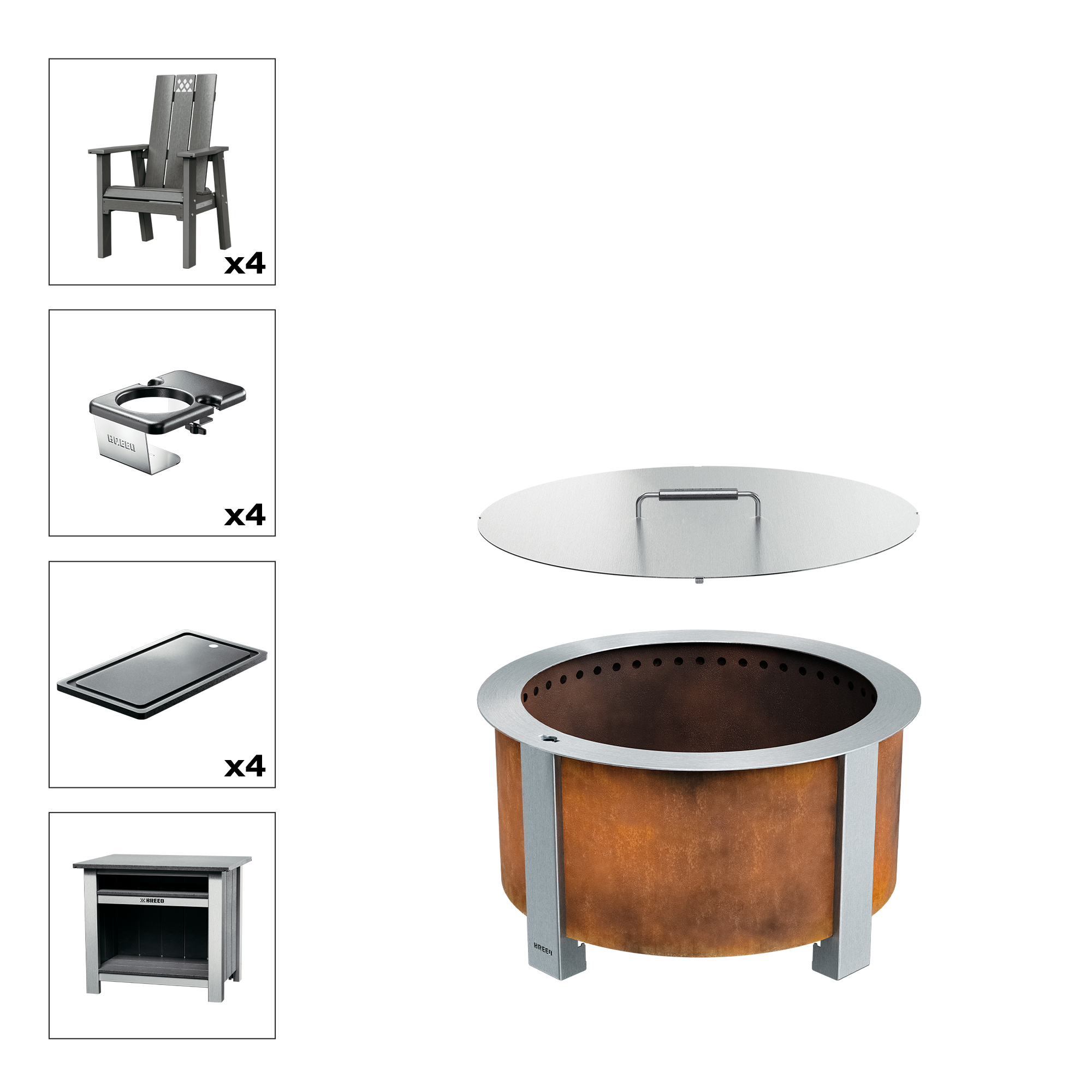 Patio Bundle X24 Corten Gray