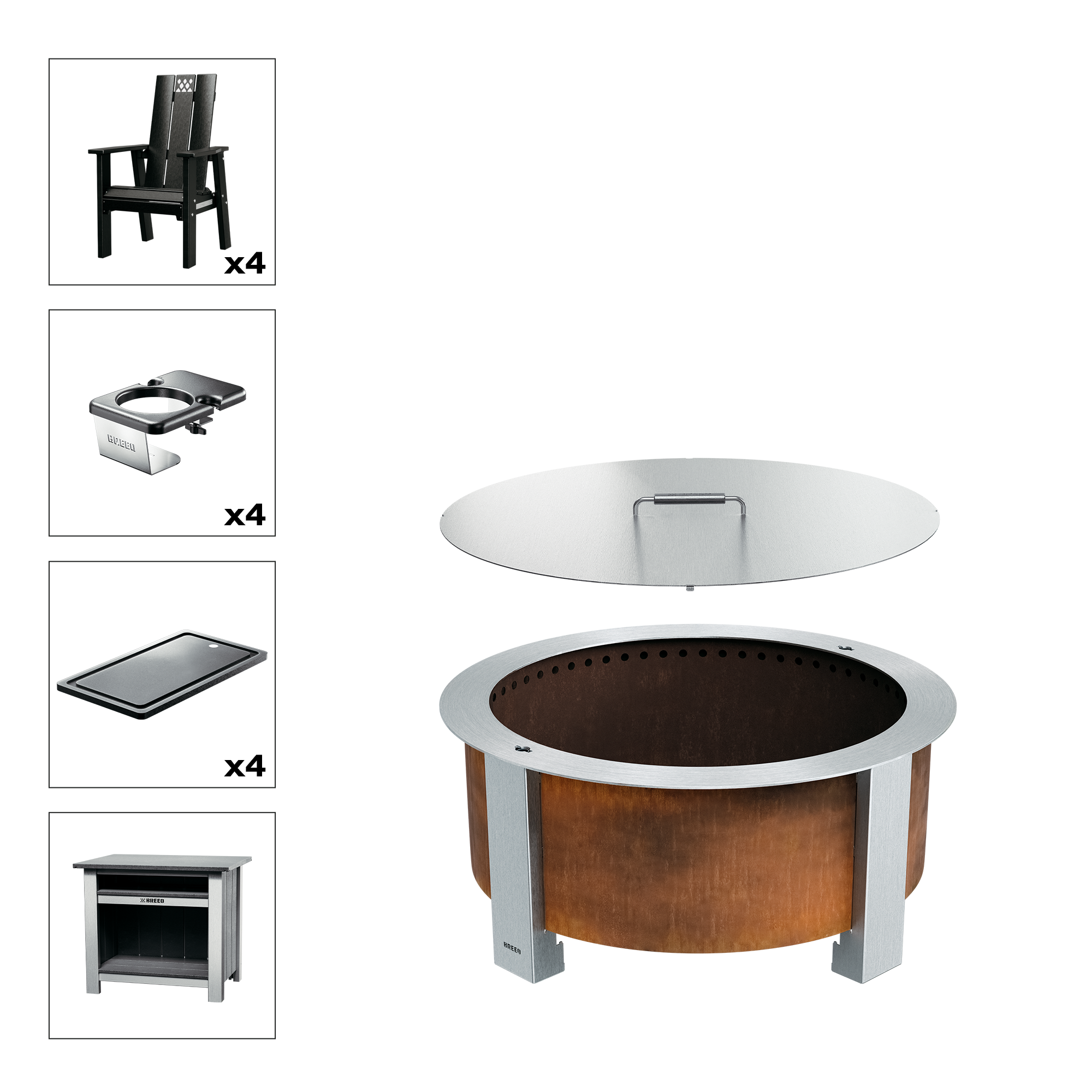 Patio Bundle X30 Corten Black