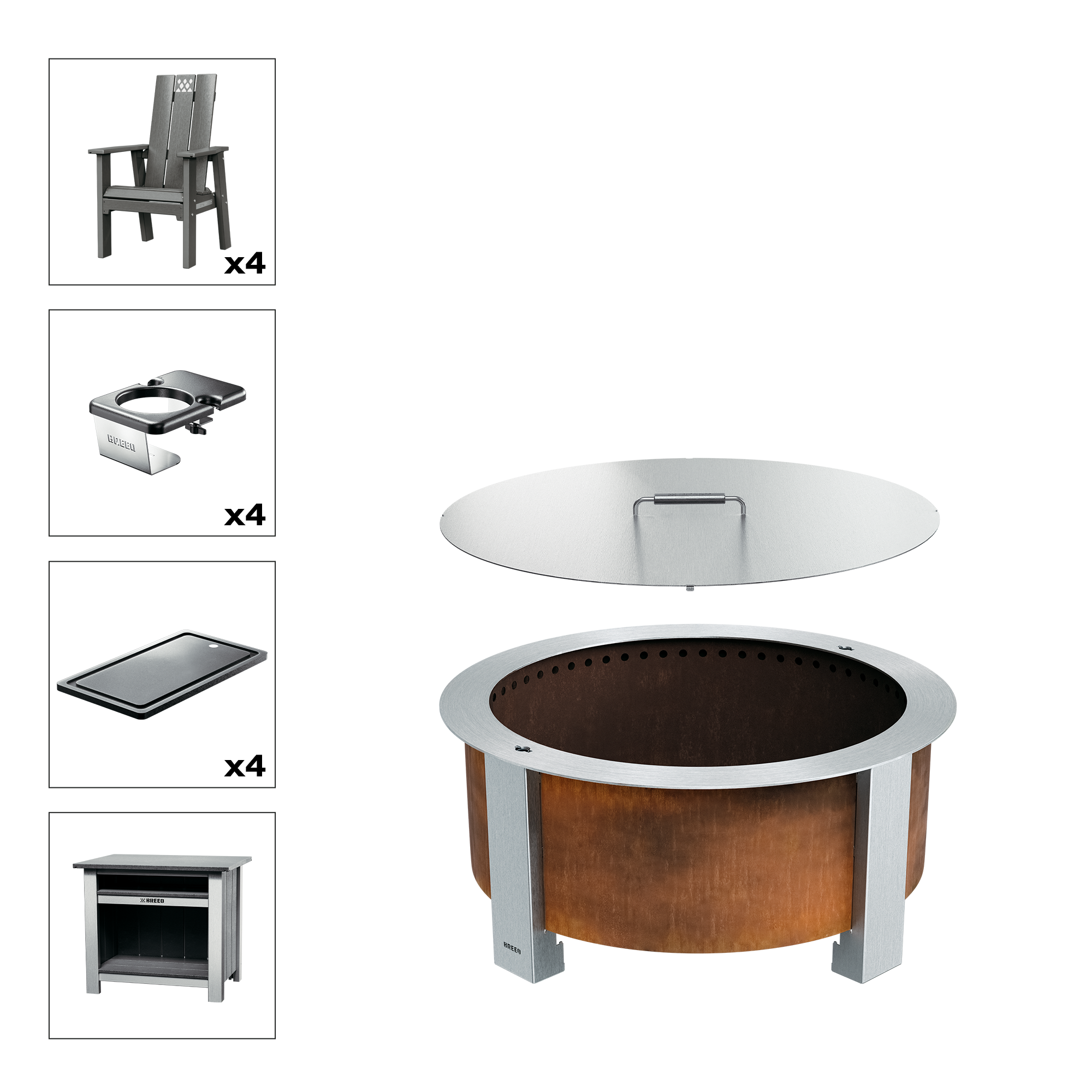 Patio Bundle X30 Corten Gray