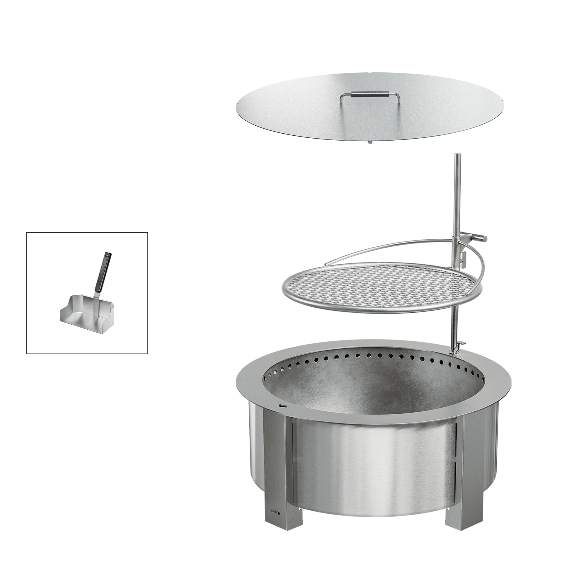 Smokeless Fire Pit Grilling Bundle X30 Stainless
