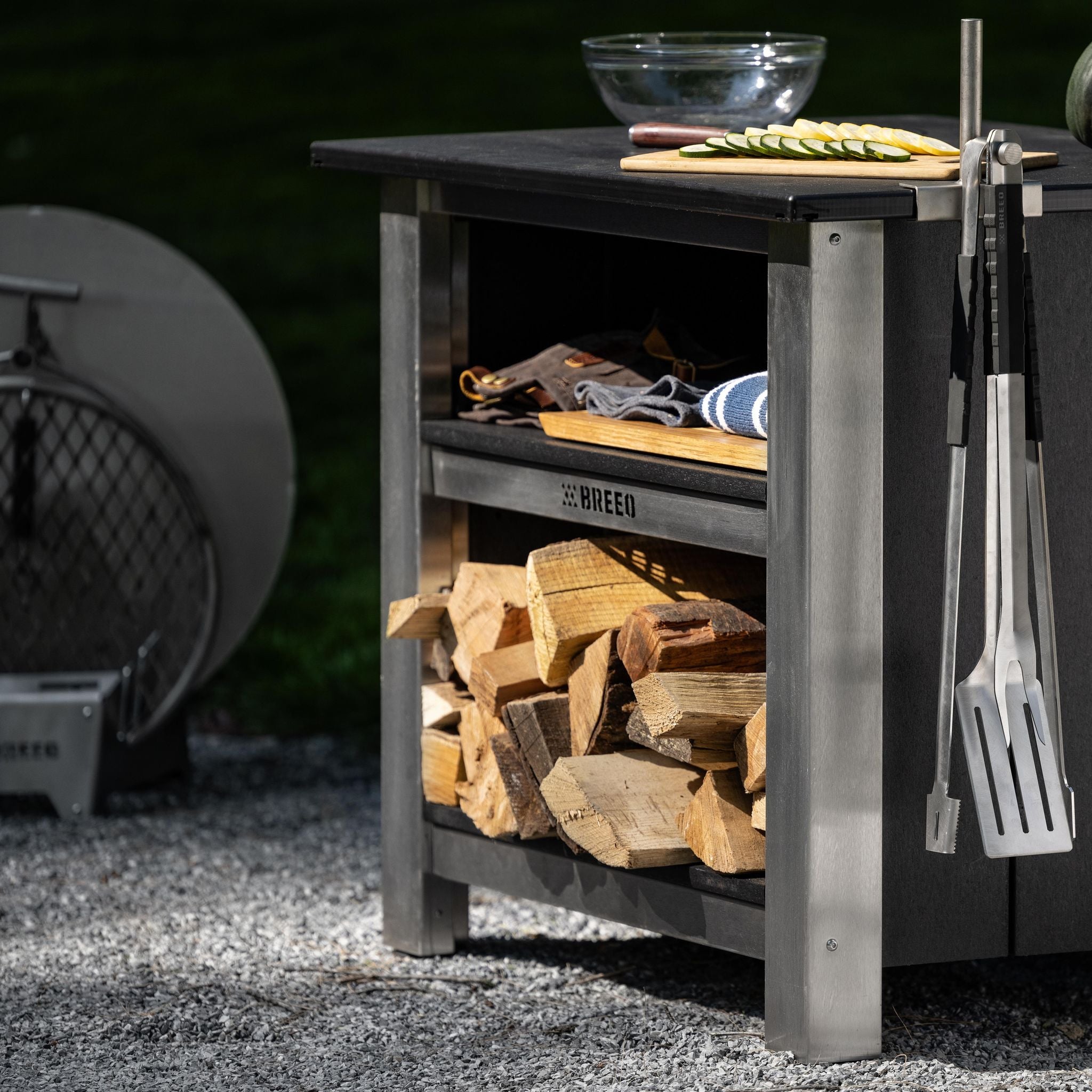 Breeo X Series 30 Smokeless Fire Pit with Outpost Grill