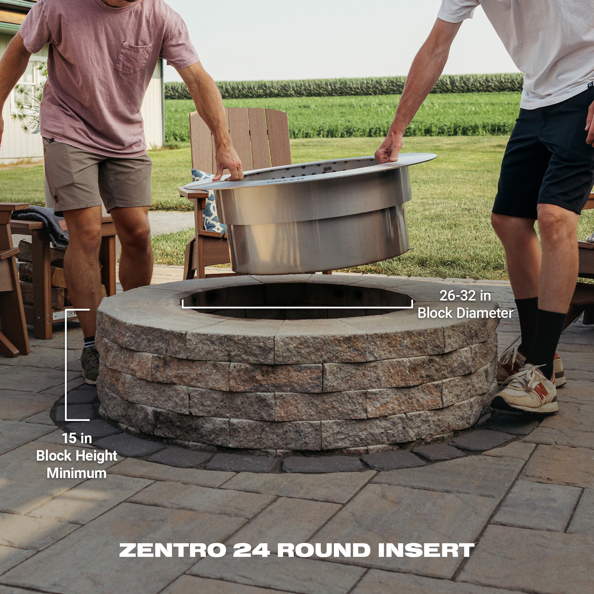 Breeo Zentro Stainless Steel Smokeless Fire Pit Insert