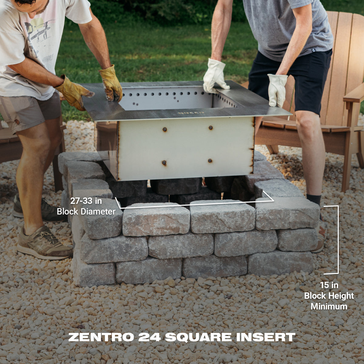 Zentro Stainless Steel Smokeless Fire Pit Insert