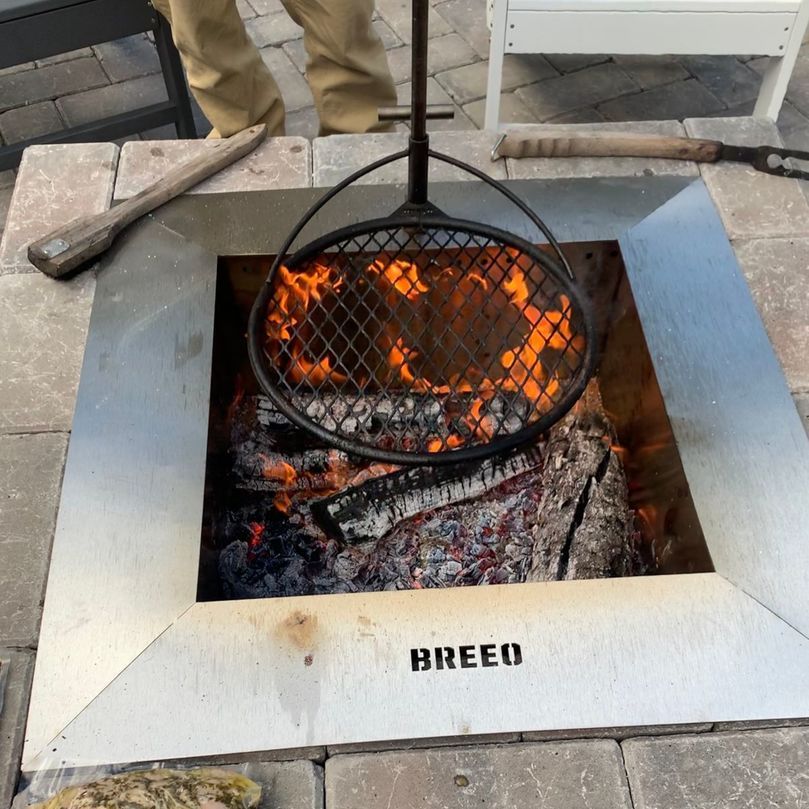 Breeo Zentro Steel Smokeless Fire Pit Insert Square