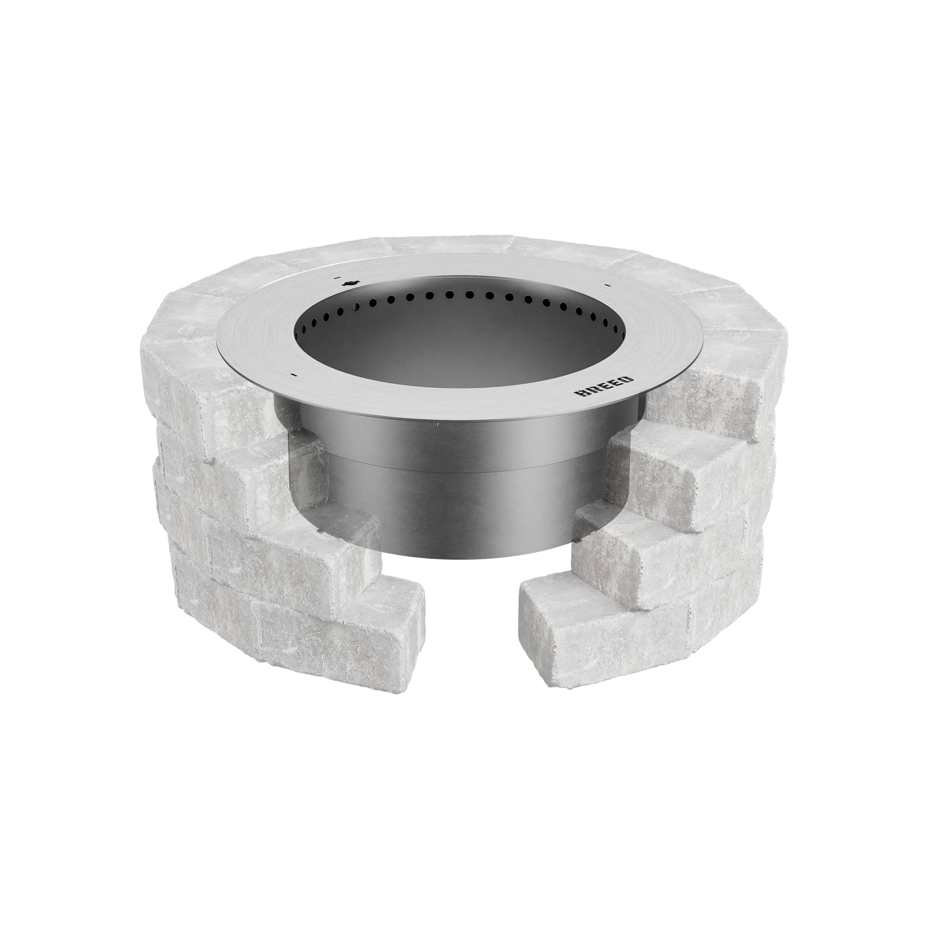 Zentro Stainless Steel Smokeless Fire Pit Insert