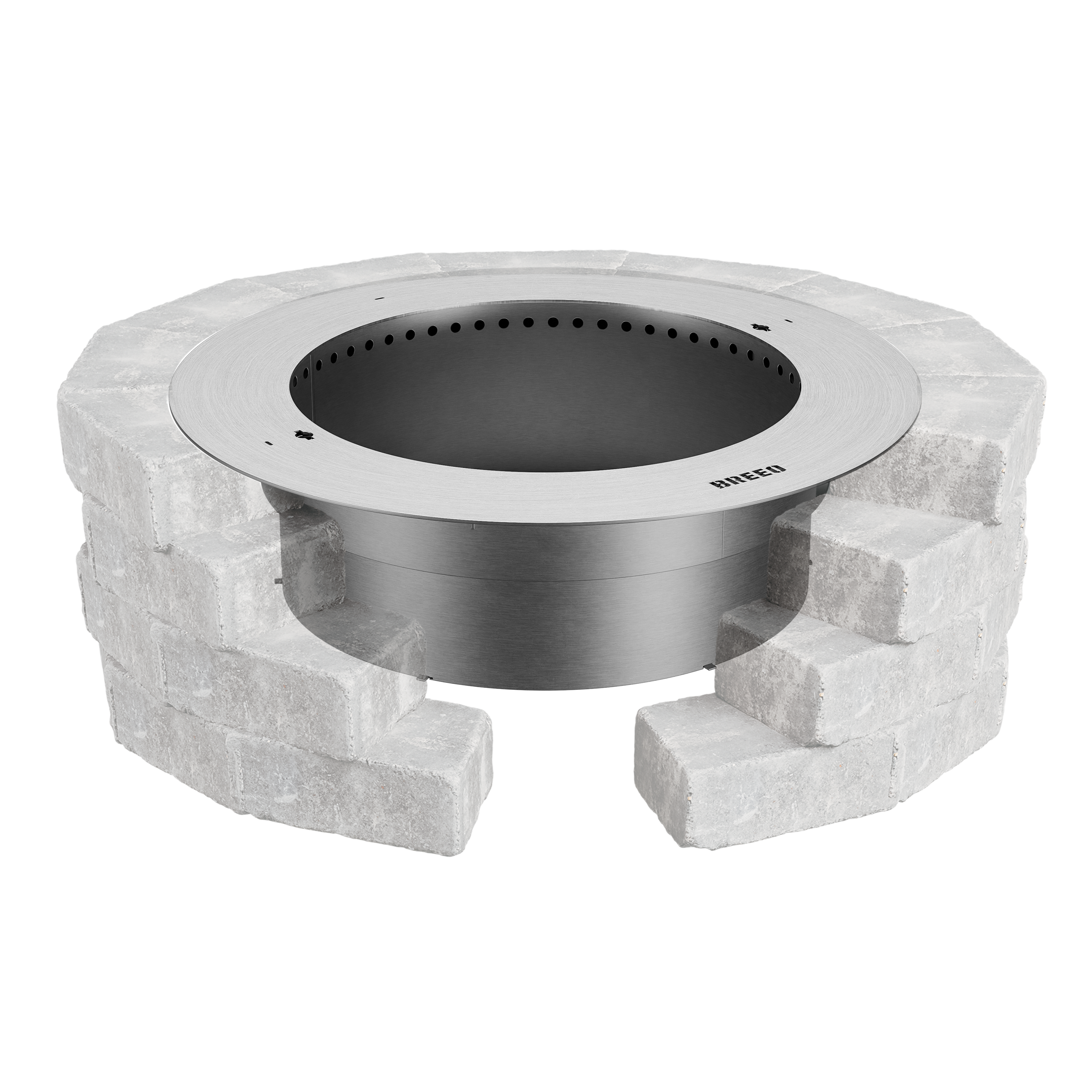 Zentro Stainless Steel Smokeless Fire Pit Insert