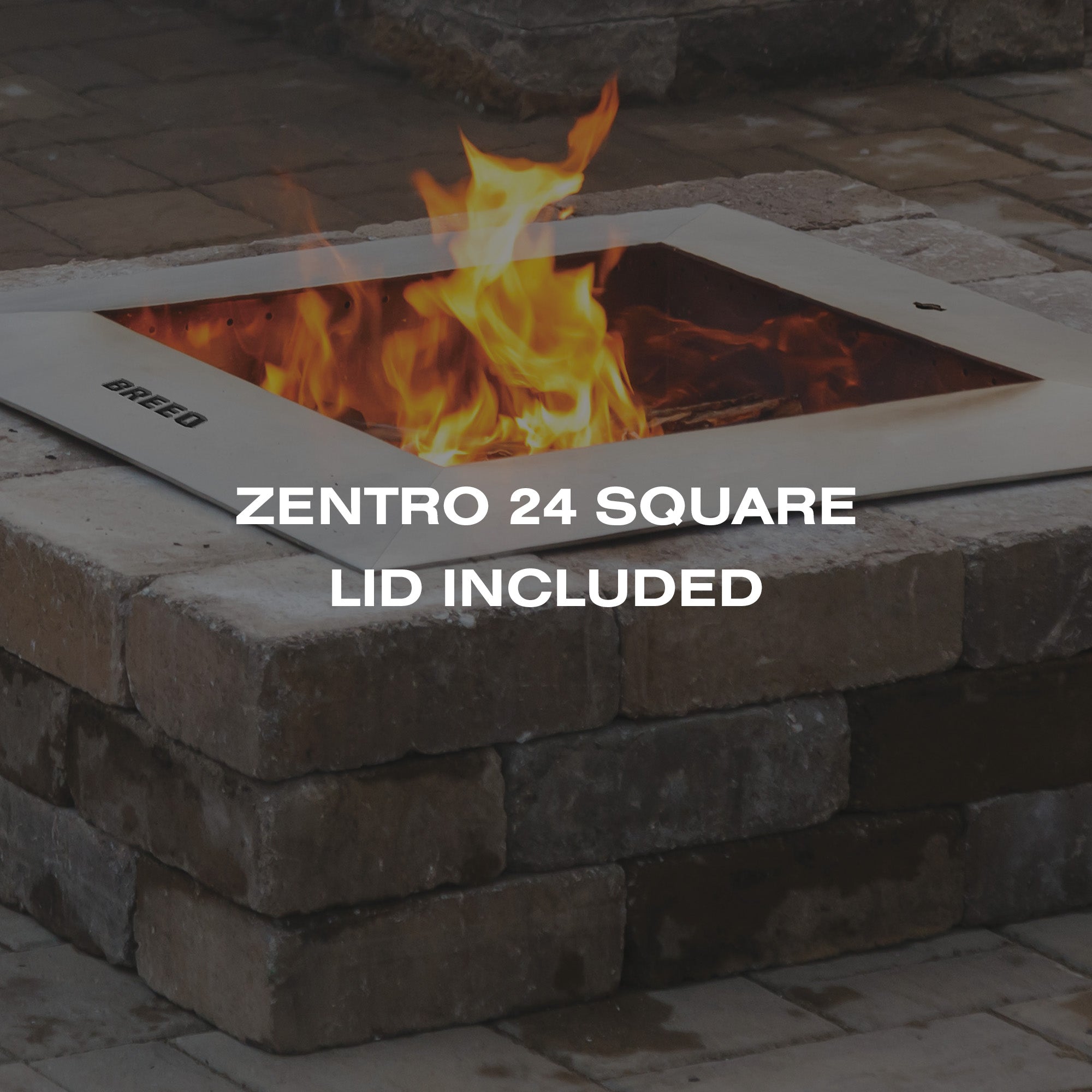 Zentro Stainless Steel Smokeless Fire Pit Insert - Square